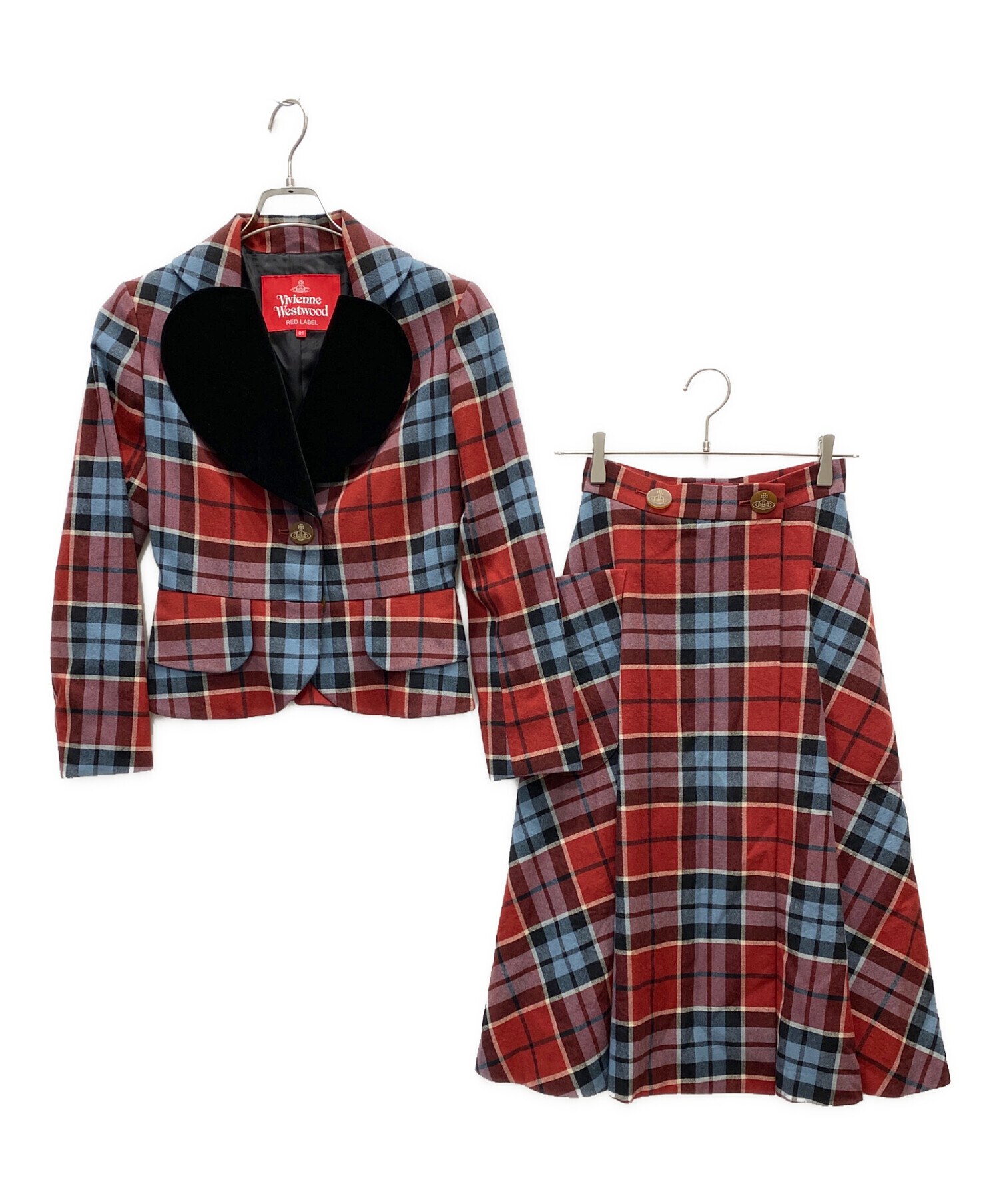 Vivienne Westwood RED LABEL (ヴィヴィアンウエストウッドレッドレーベル) ラブジャケットセットアップ レッド サイズ:01