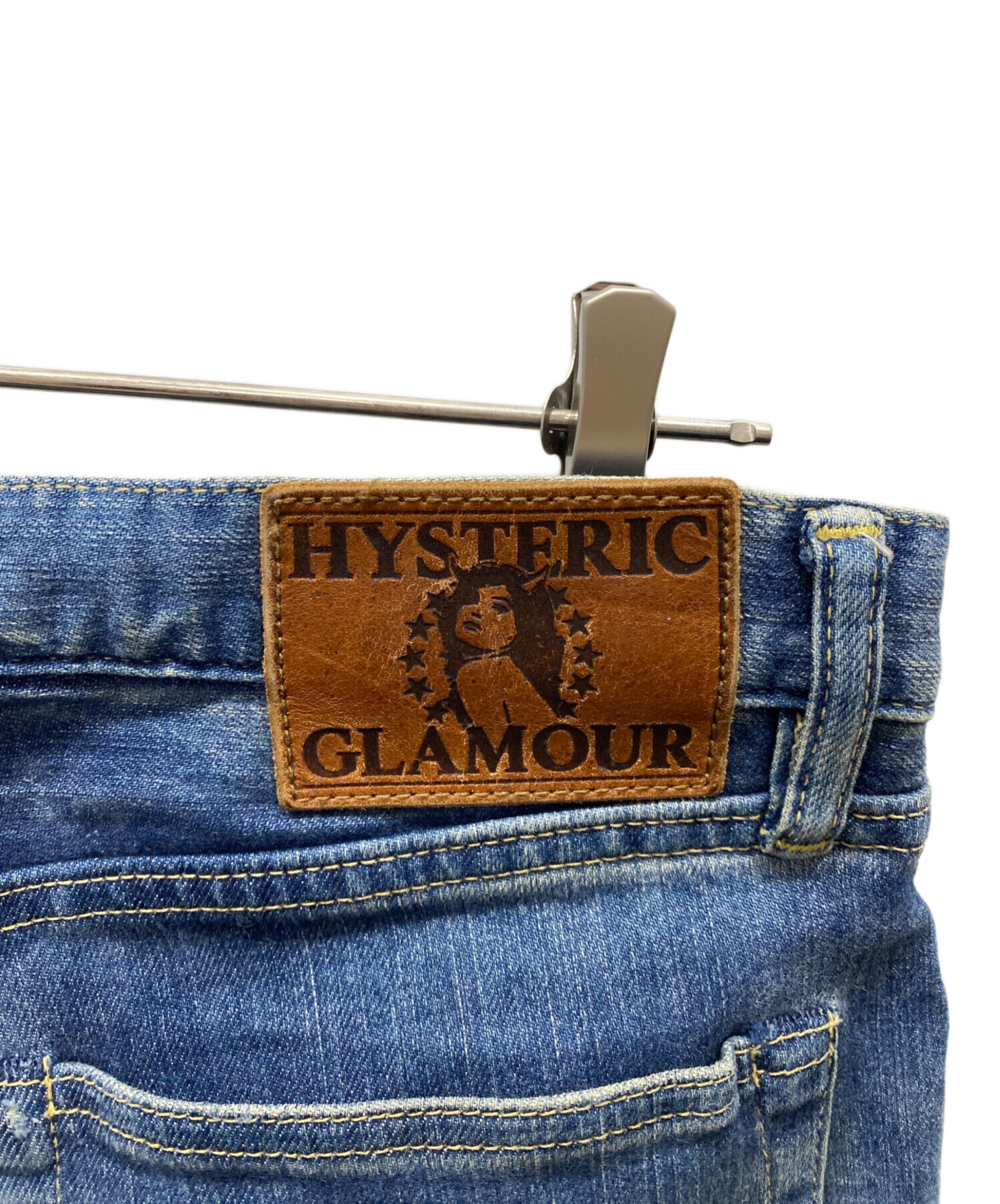 Hysteric Glamour (ヒステリックグラマー) SP加工スタッズストレッチデニムパンツ ブルー サイズ:32