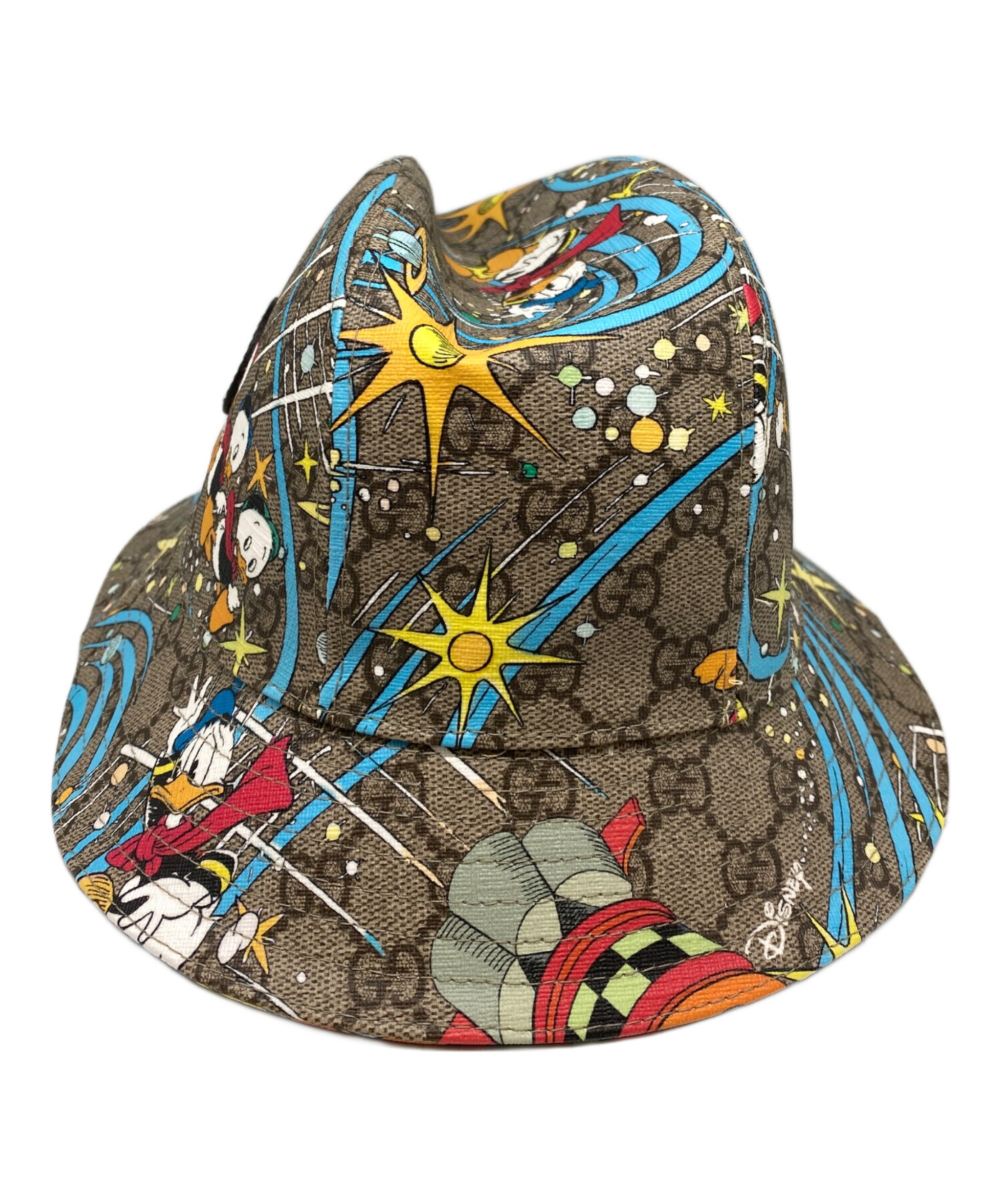 中古・古着通販】GUCCI (グッチ) DISNEY (ディズニー) ドナルドダックスプリームキャンバスフェドラハット ブラウン  サイズ:M｜ブランド・古着通販 トレファク公式【TREFAC FASHION】スマホサイト