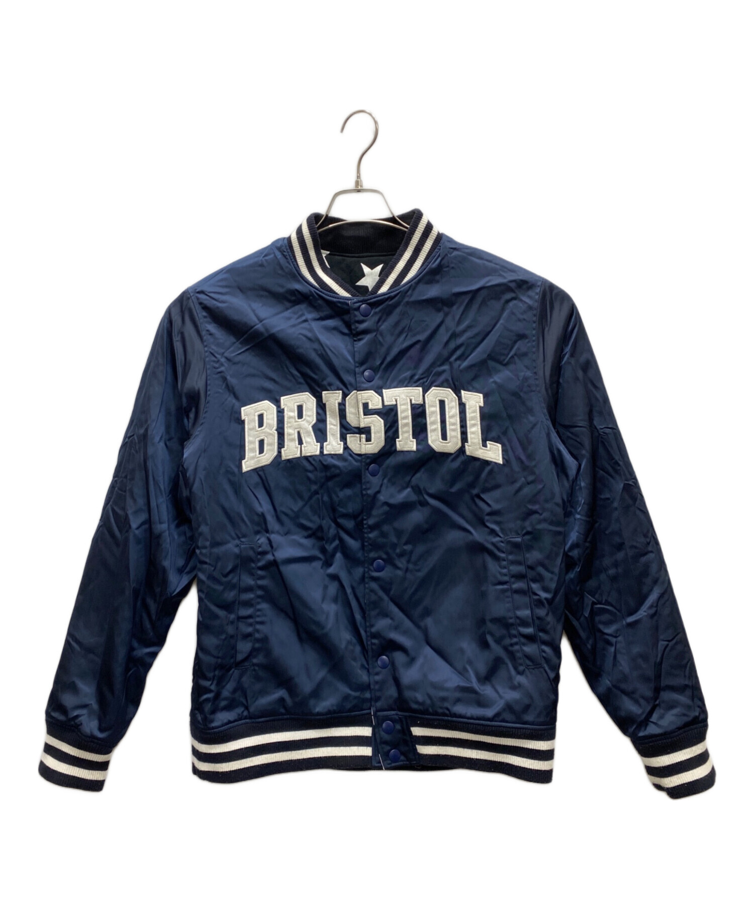 中古・古着通販】F.C.R.B. (エフシーアールビー) REVERSIBLE SATIN STADIUM JACKET ブラック  サイズ:L｜ブランド・古着通販 トレファク公式【TREFAC FASHION】スマホサイト