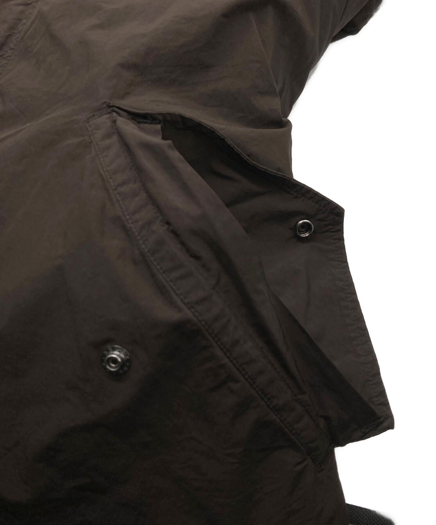 ATON (エイトン) AIR VENTILE SHORT MODS COAT/エアベンタイルショートモッズコート ブラウン サイズ:L