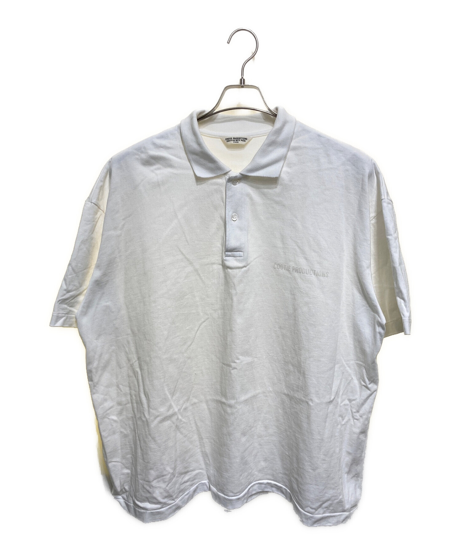 COOTIE (クーティー) Suvin Heavy Weight Oversized Polo S/S Tee ホワイト サイズ:L