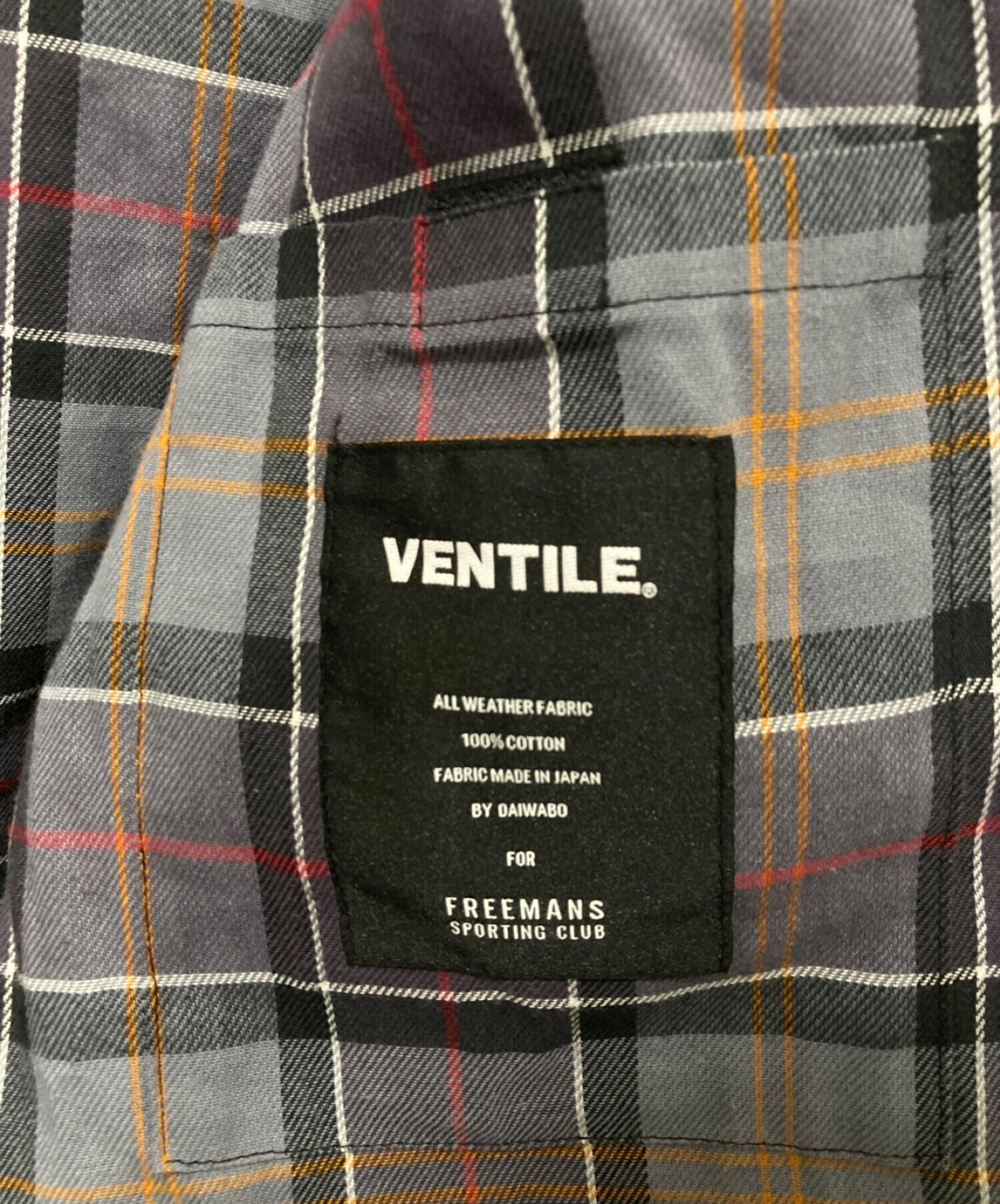 Barbour×FREEMANS SPORTING CLUB (バブアー×フリーマンズスポーティングクラブ) VENTILEコート ブラック  サイズ:34