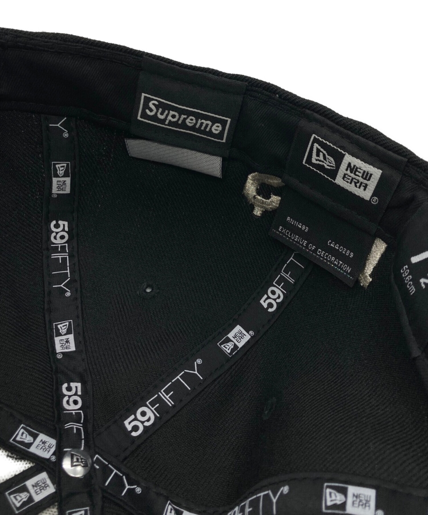 SUPREME×NEWERA (シュプリーム × ニューエラ) $IM Metallic Box Logo New Era ブラック サイズ:7　 1/2(59.6㎝）