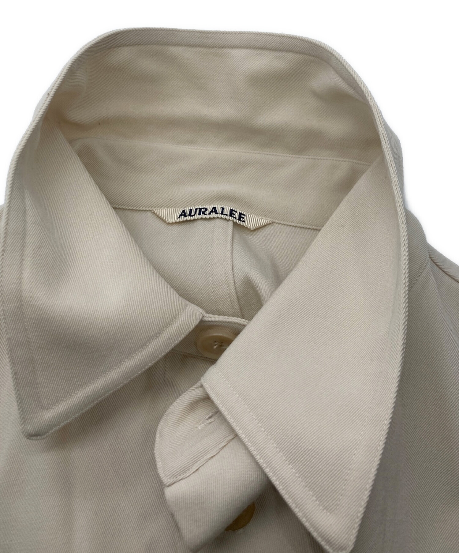 AURALEE (オーラリー) WOOL MAX GABARDINE HAND PAINTED SHIRTS ホワイト サイズ:5