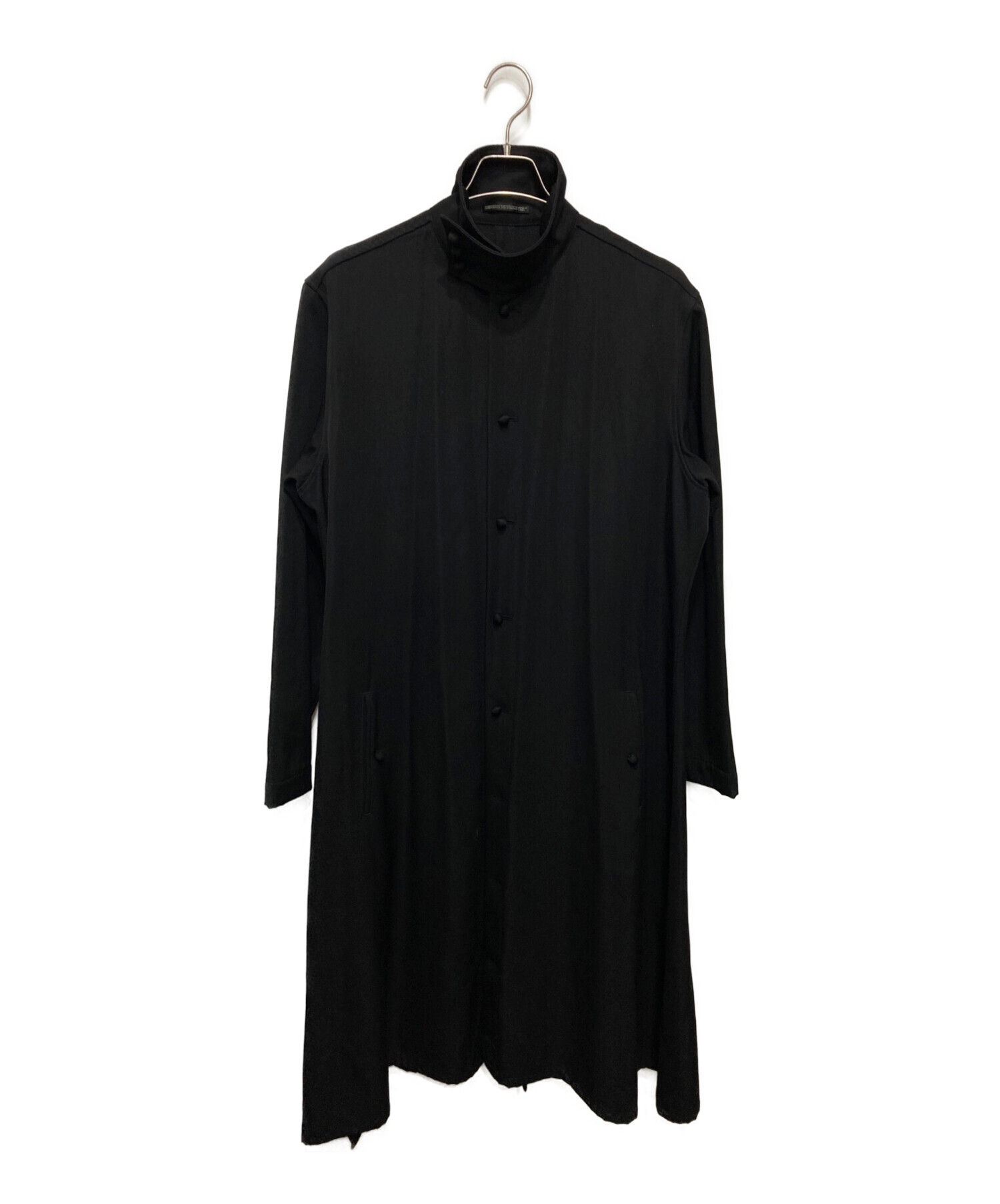 Yohji Yamamoto pour homme (ヨウジヤマモト プールオム) スタンドカラーロングドレスコート ブラック サイズ:FREE