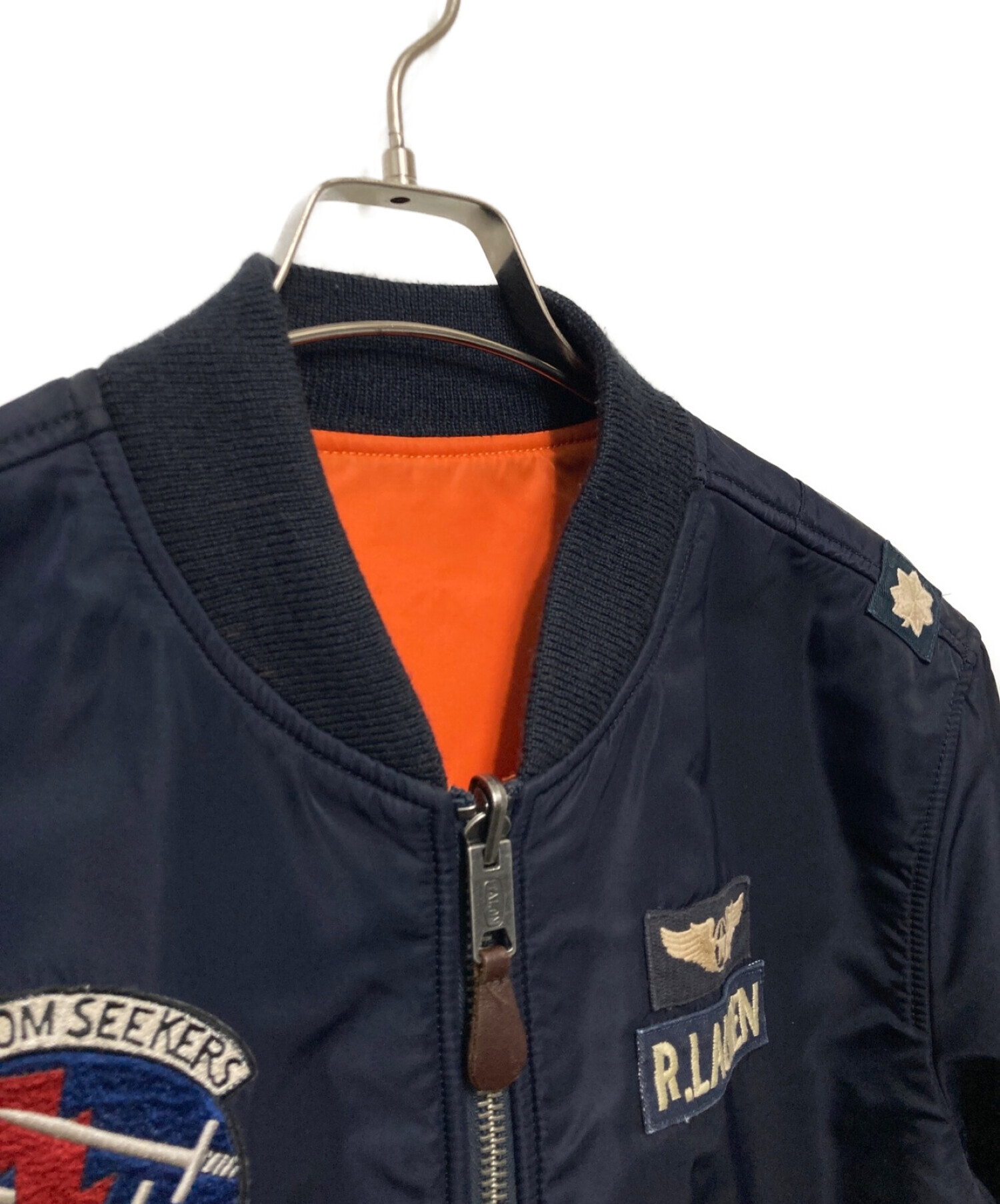 POLO RALPH LAUREN (ポロ・ラルフローレン) PILOT BOMBER JACKET ネイビー サイズ:M