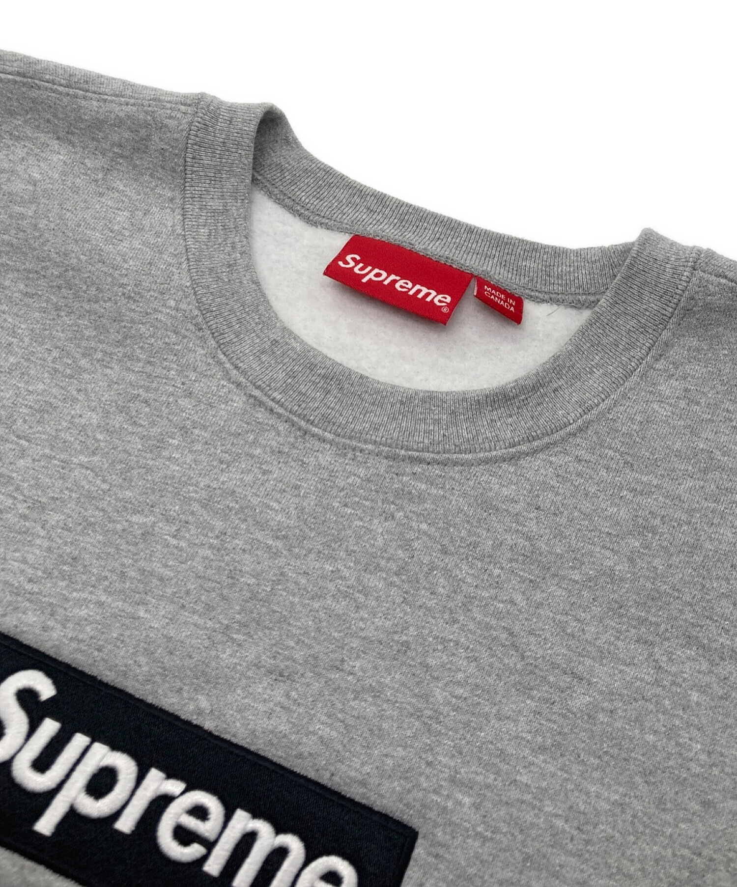 SUPREME (シュプリーム) Box Logo Crewneck グレー サイズ:M