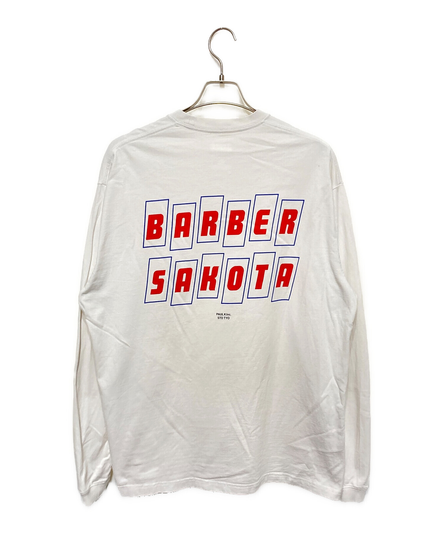 MIN-NANO (ミンナノ) barber sakota (バーバー サコタ) ポールくんTシャツ ホワイト サイズ:XL