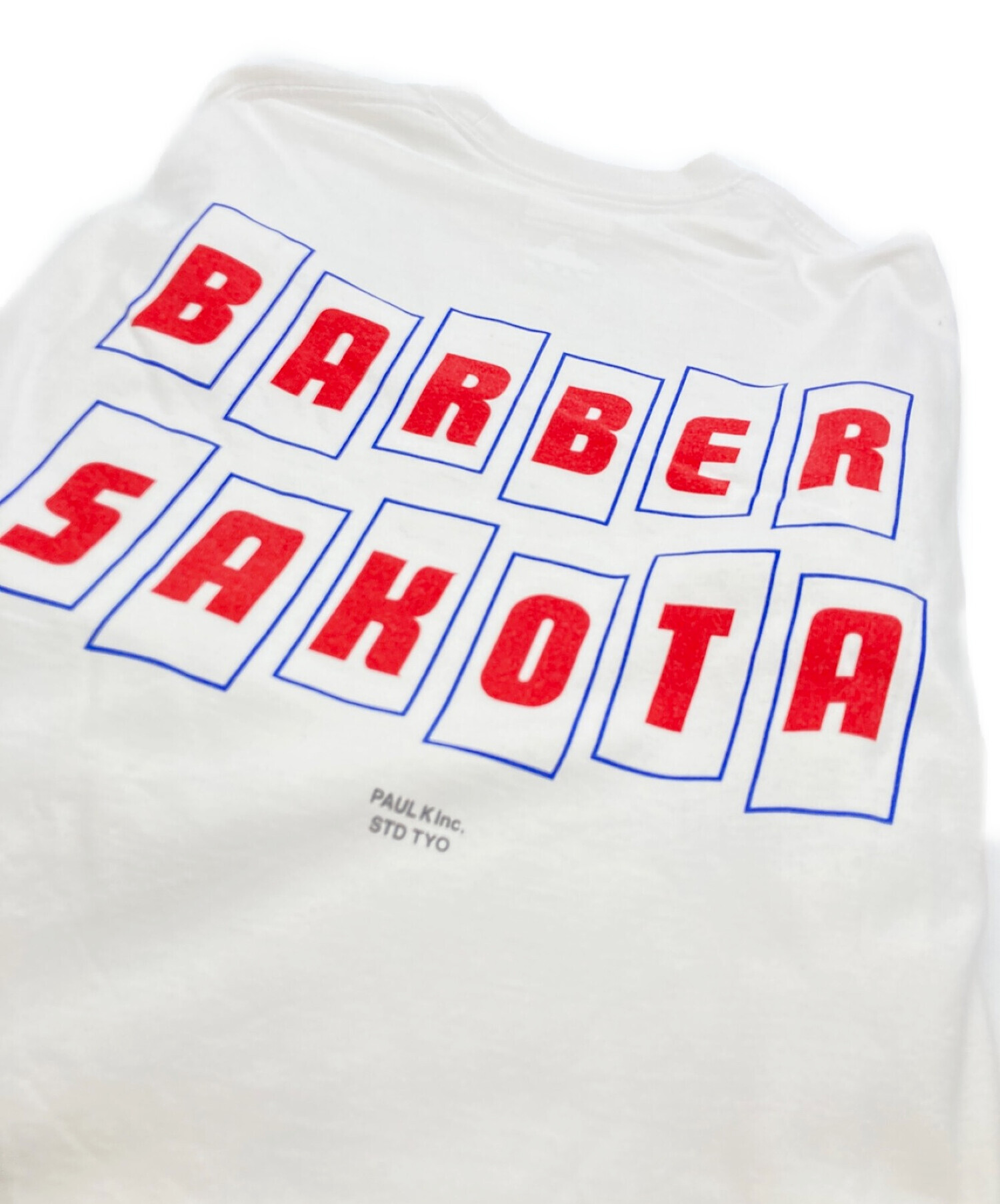 MIN-NANO (ミンナノ) barber sakota (バーバー サコタ) ポールくんTシャツ ホワイト サイズ:XL