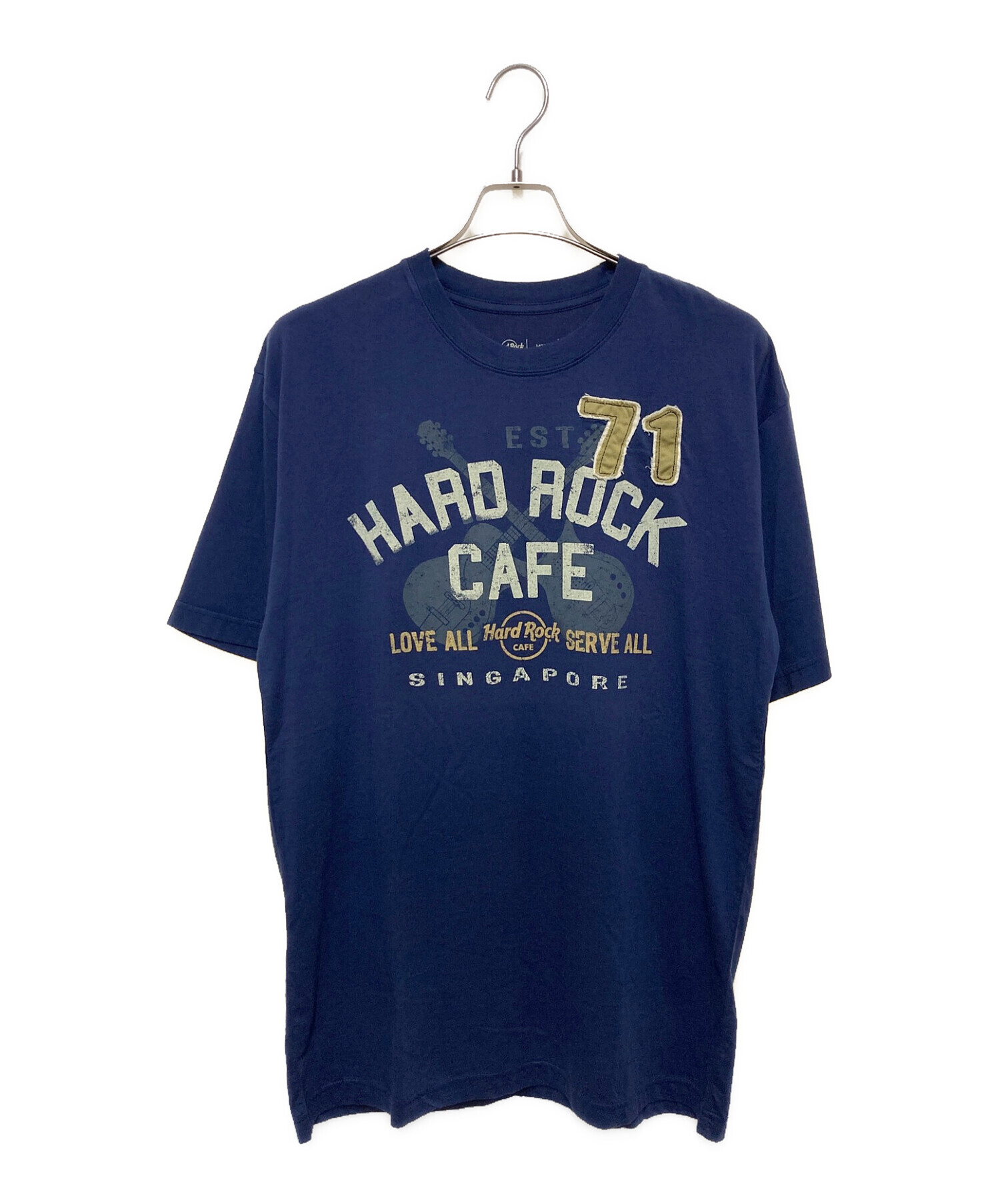 Hard Rock cafe (ハードロックカフェ) プリントTシャツ ネイビー サイズ:L 未使用品