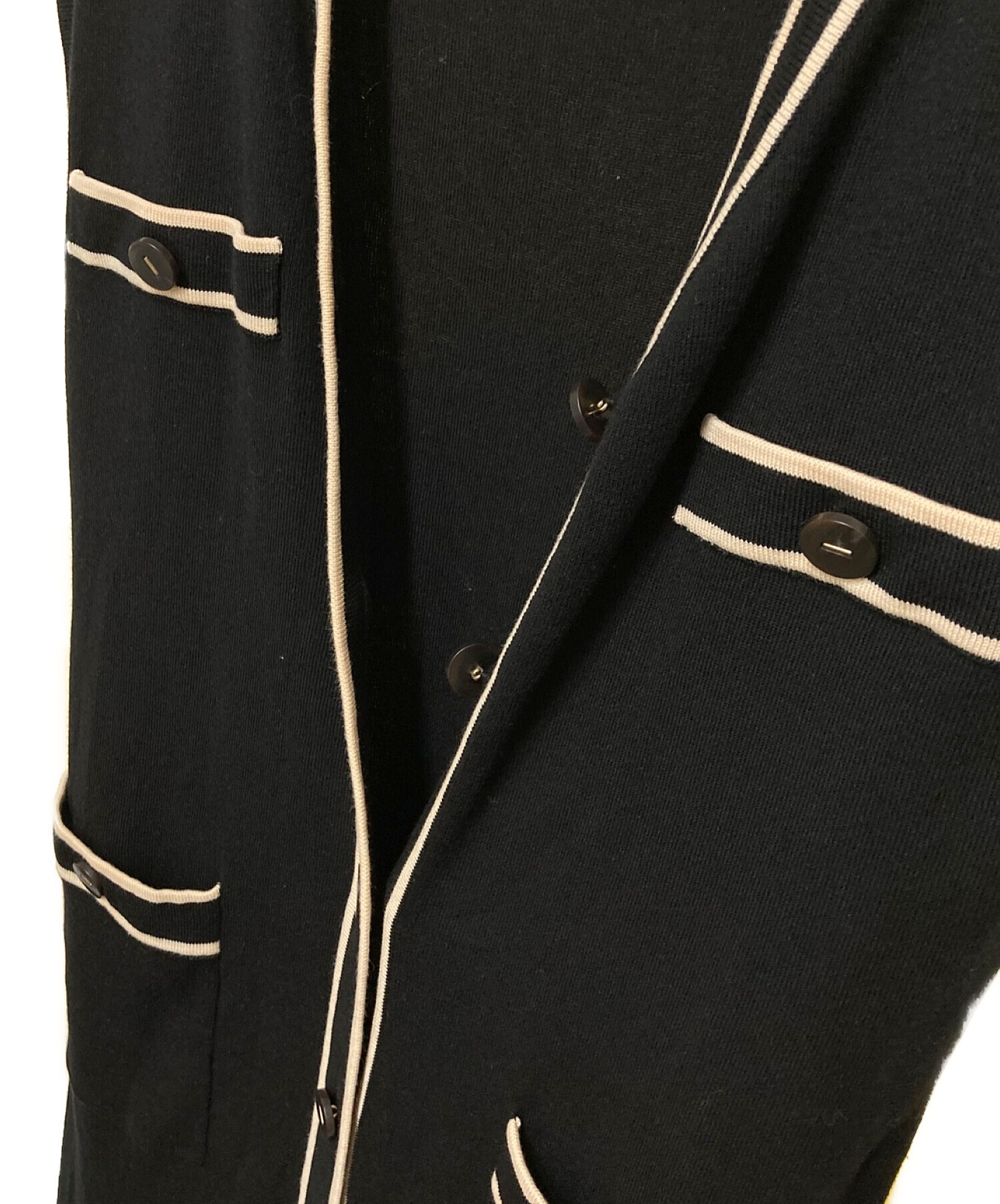 中古・古着通販】HER LIP TO (ハーリップトゥ) Two-Tone Belted Long Cardigan ブラック  サイズ:S｜ブランド・古着通販 トレファク公式【TREFAC FASHION】スマホサイト