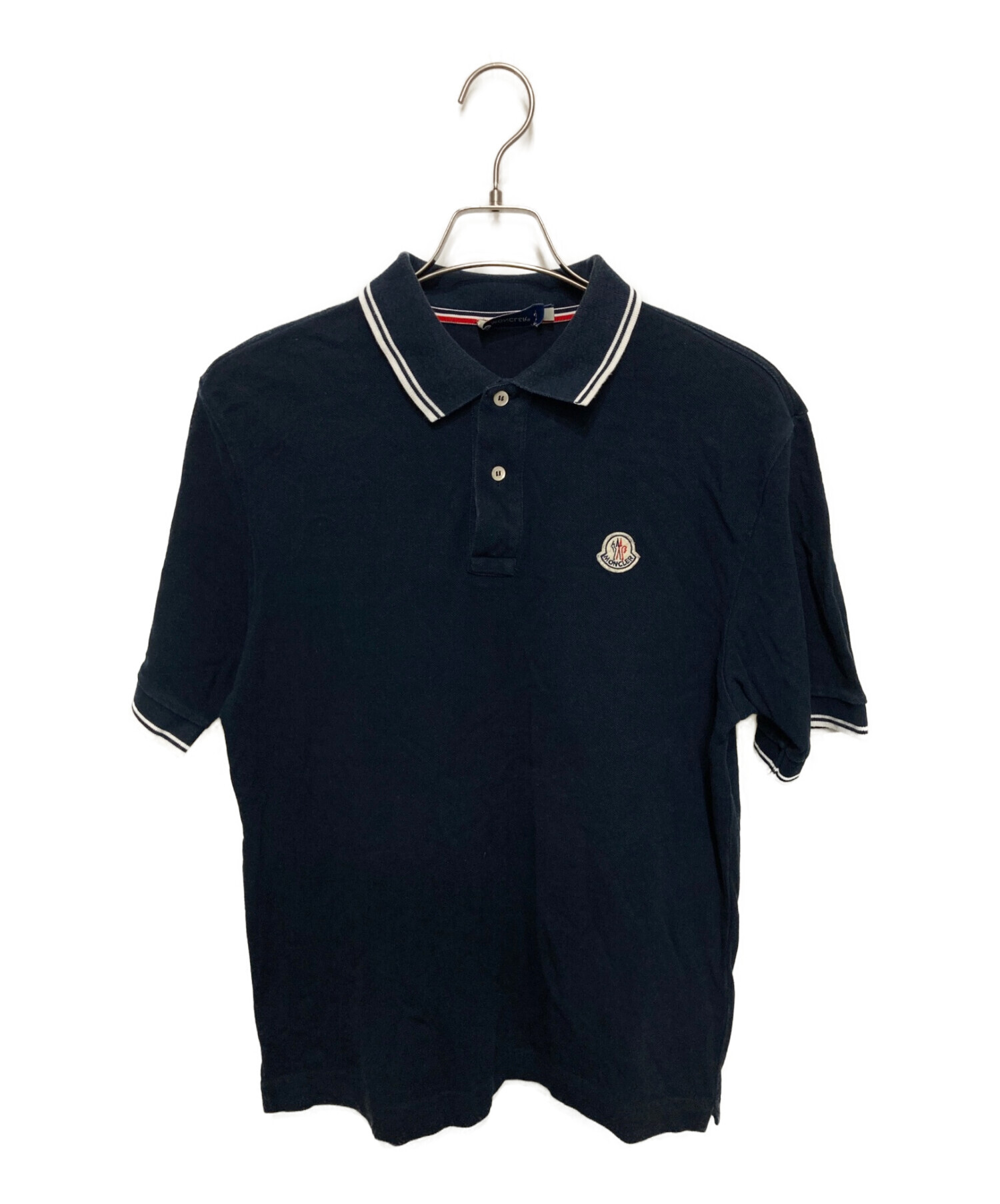 中古・古着通販】MONCLER (モンクレール) ワッペンポロシャツ ネイビー