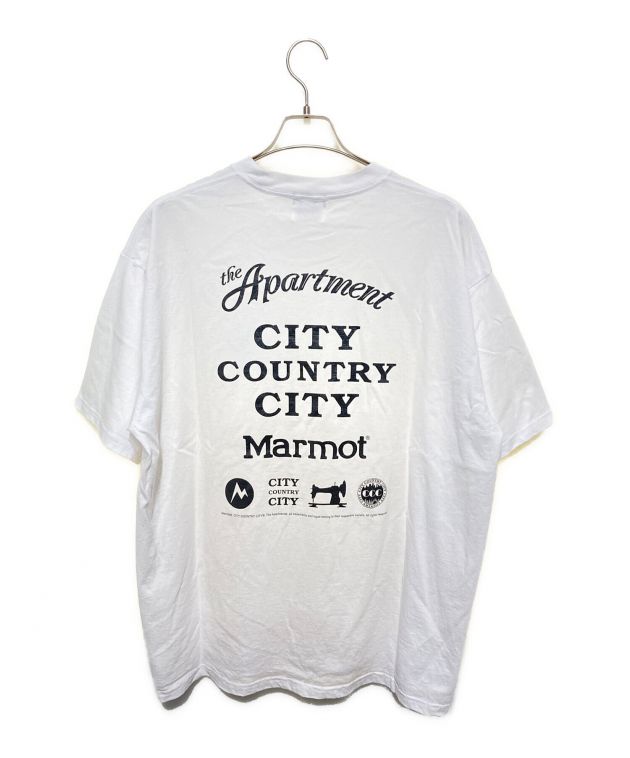 the apartment (ジ アパートメント) city country city (シティーカントリーシティー) MARMOT (マーモット)  トリプルネームTシャツ ホワイト サイズ:XXL