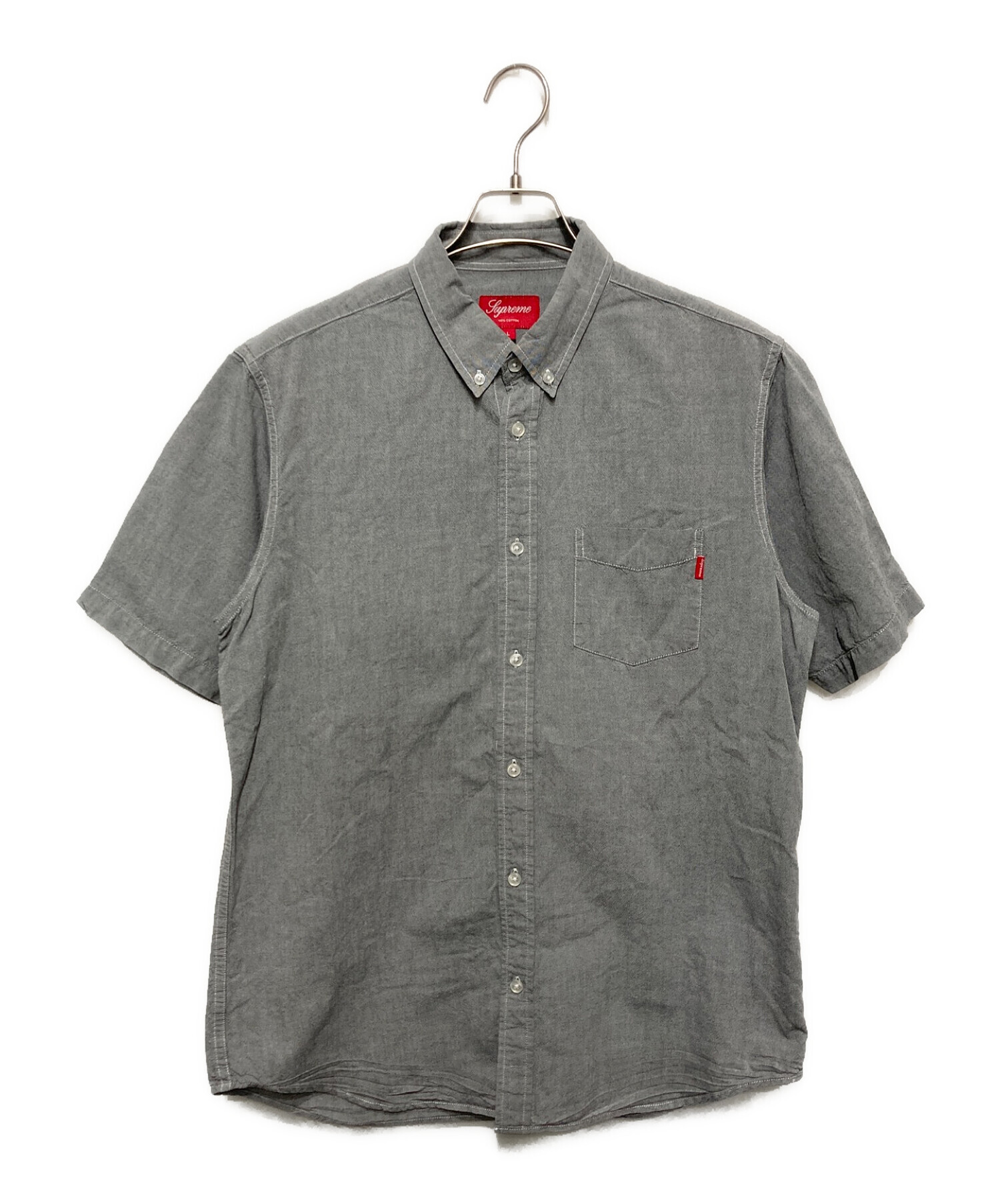 SUPREME (シュプリーム) S/S Oxford Shirt グレー サイズ:L