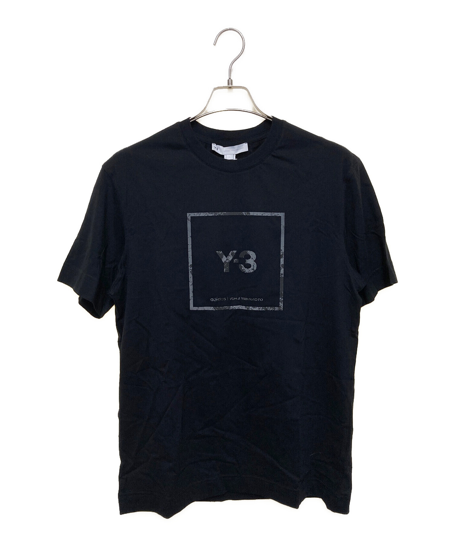 中古・古着通販】Y-3 (ワイスリー) スクエアラベルロゴTシャツ