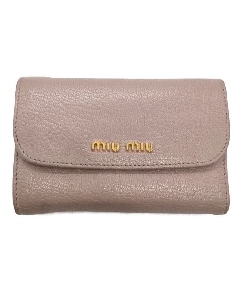 【中古・古着通販】MIU MIU (ミュウミュウ) 3つ折り財布 ピンク