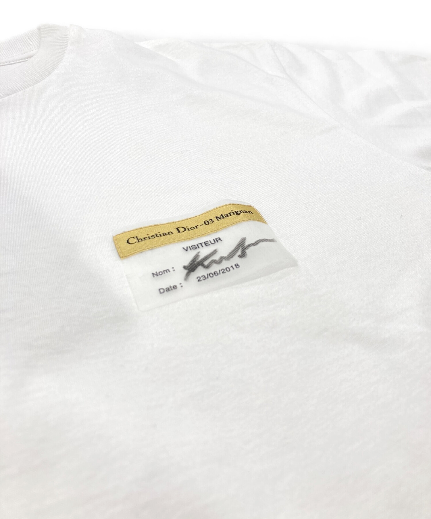 DIOR HOMME (ディオール オム) ビジターパッチ半袖Tシャツ ホワイト サイズ:S