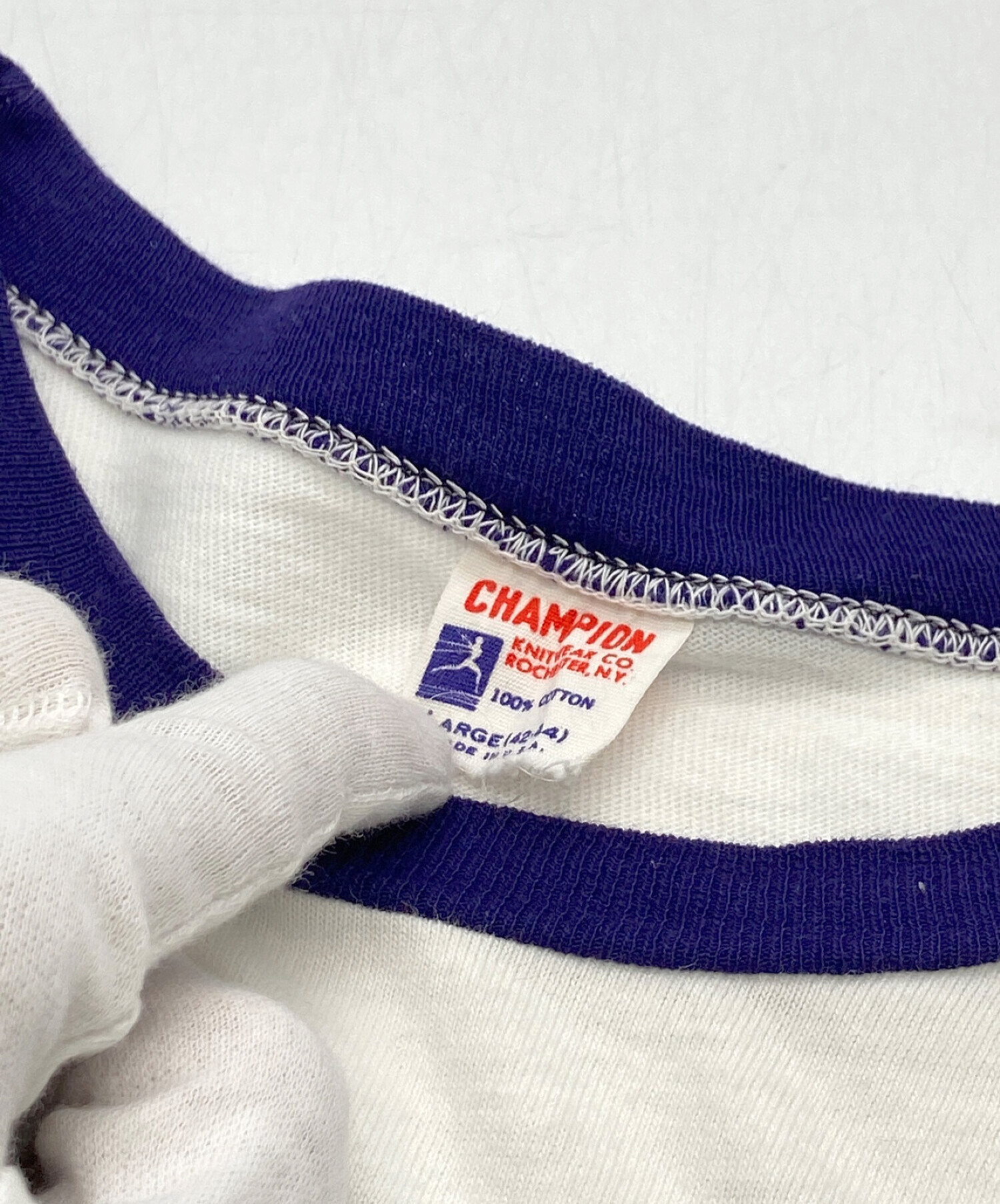 中古・古着通販】Champion (チャンピオン) [古着]60'sリンガーTシャツ