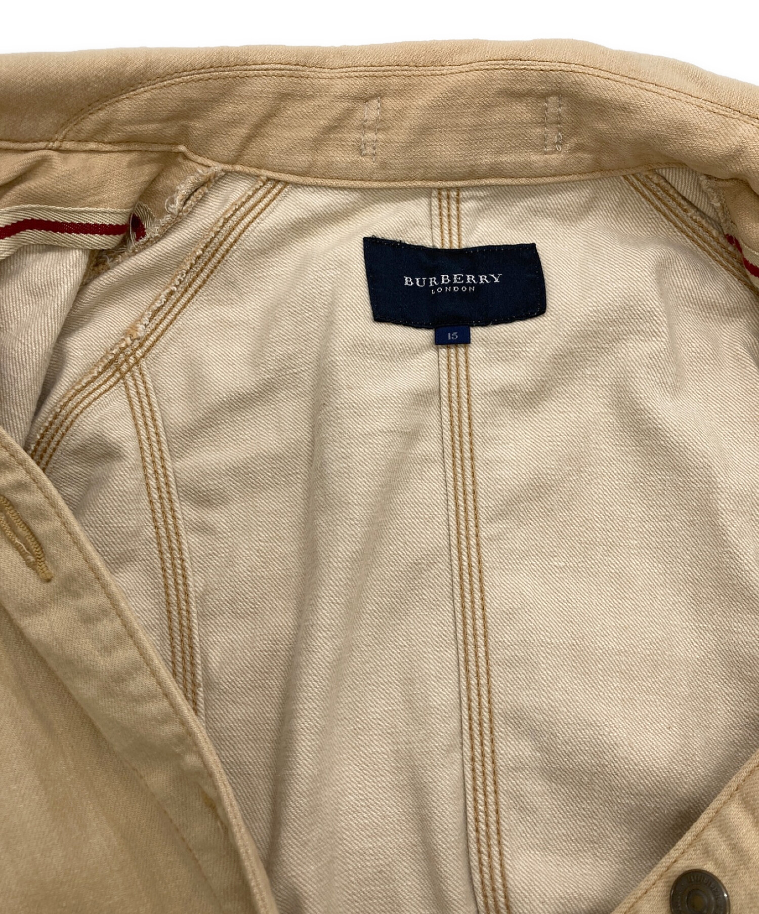 中古・古着通販】BURBERRY (バーバリー) ベルト付きデニムジャケット