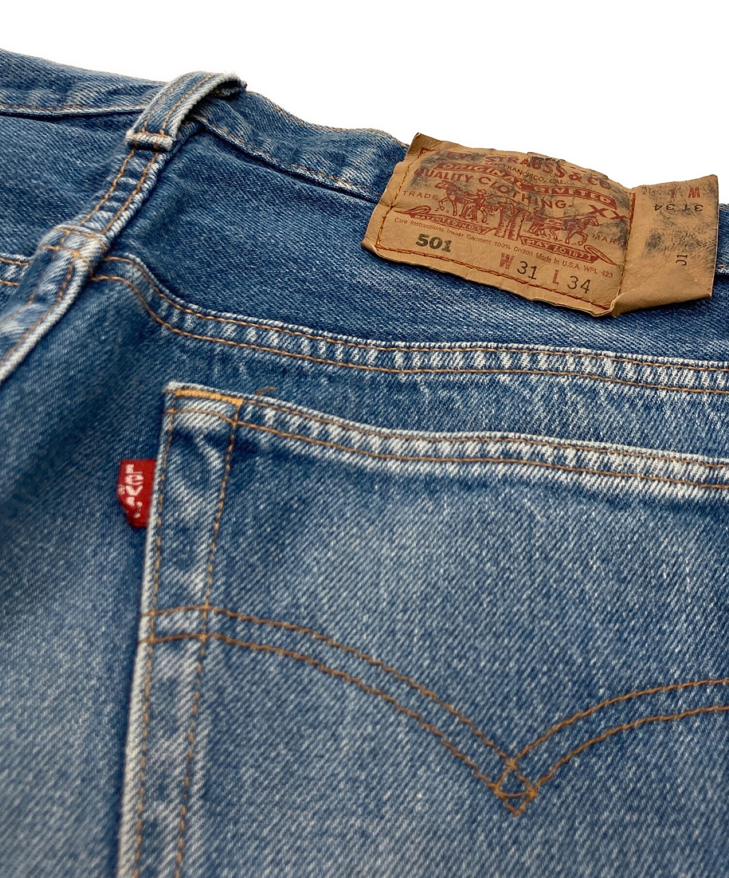 LEVI'S (リーバイス) 501デニムパンツ ブルー サイズ:31/34