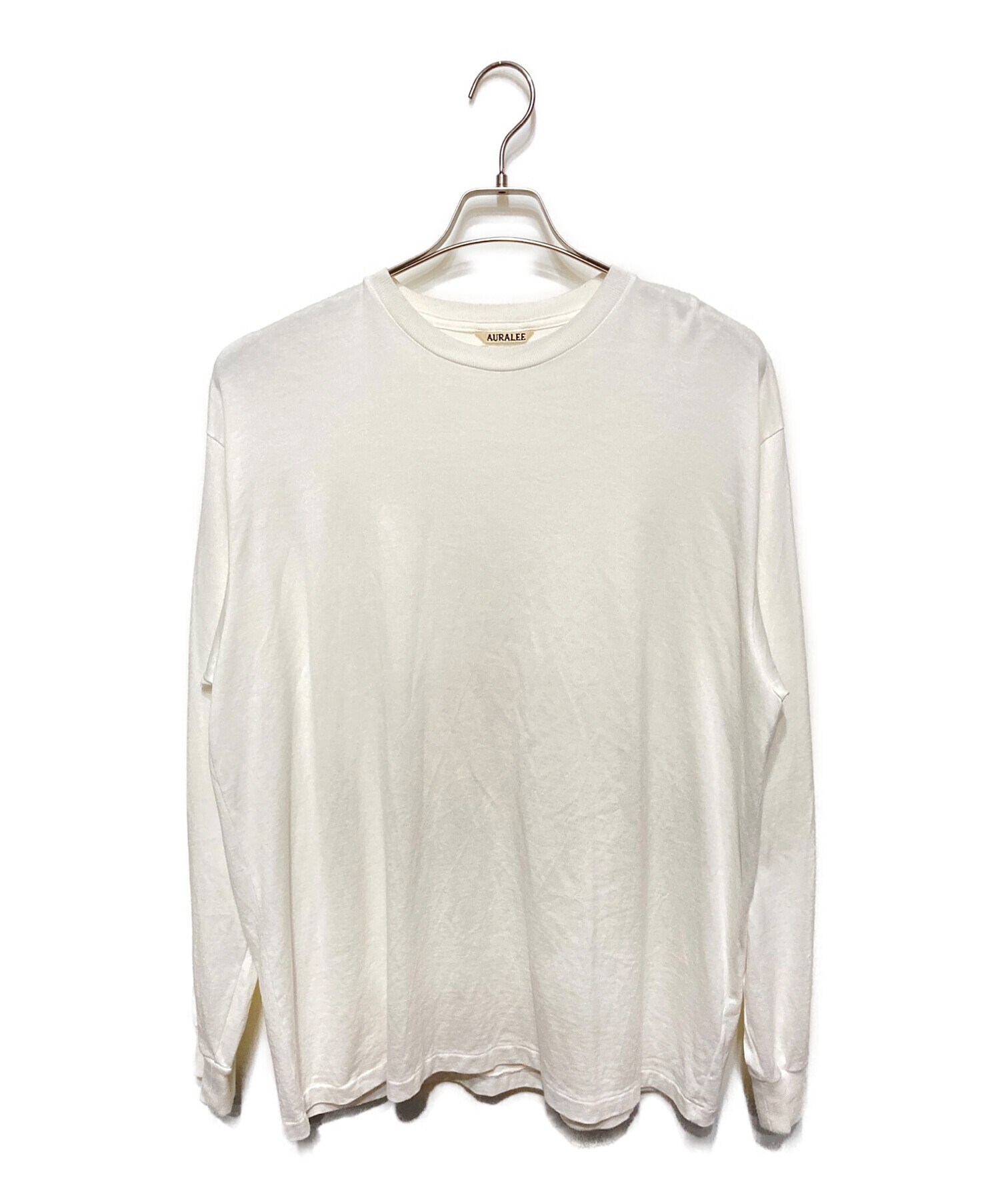 AURALEE (オーラリー) LUSTER PLAITING L/S TEE ホワイト サイズ:5