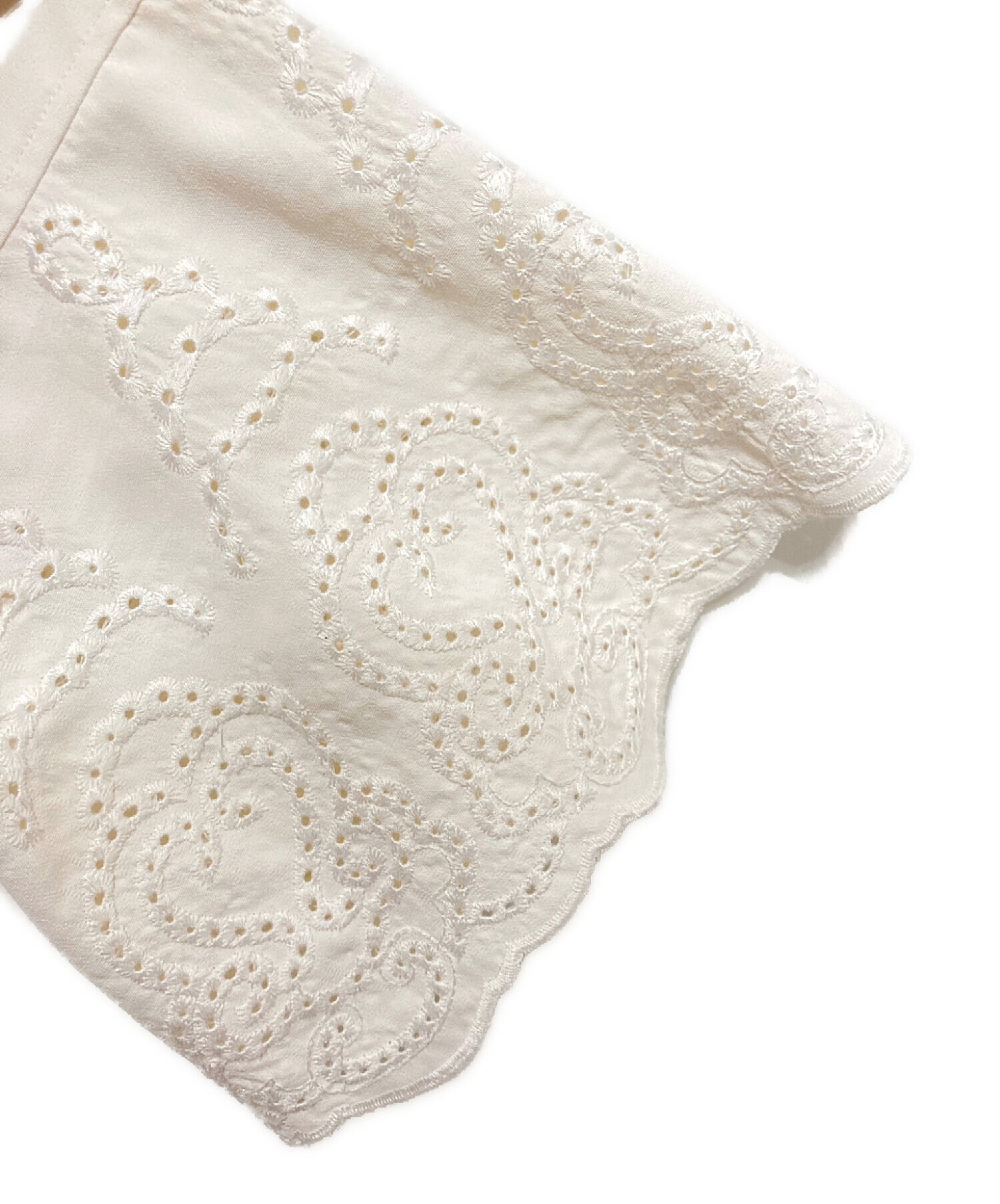 HER LIP TO (ハーリップトゥ) Embroidery Poplin Mini Dress ホワイト サイズ:S