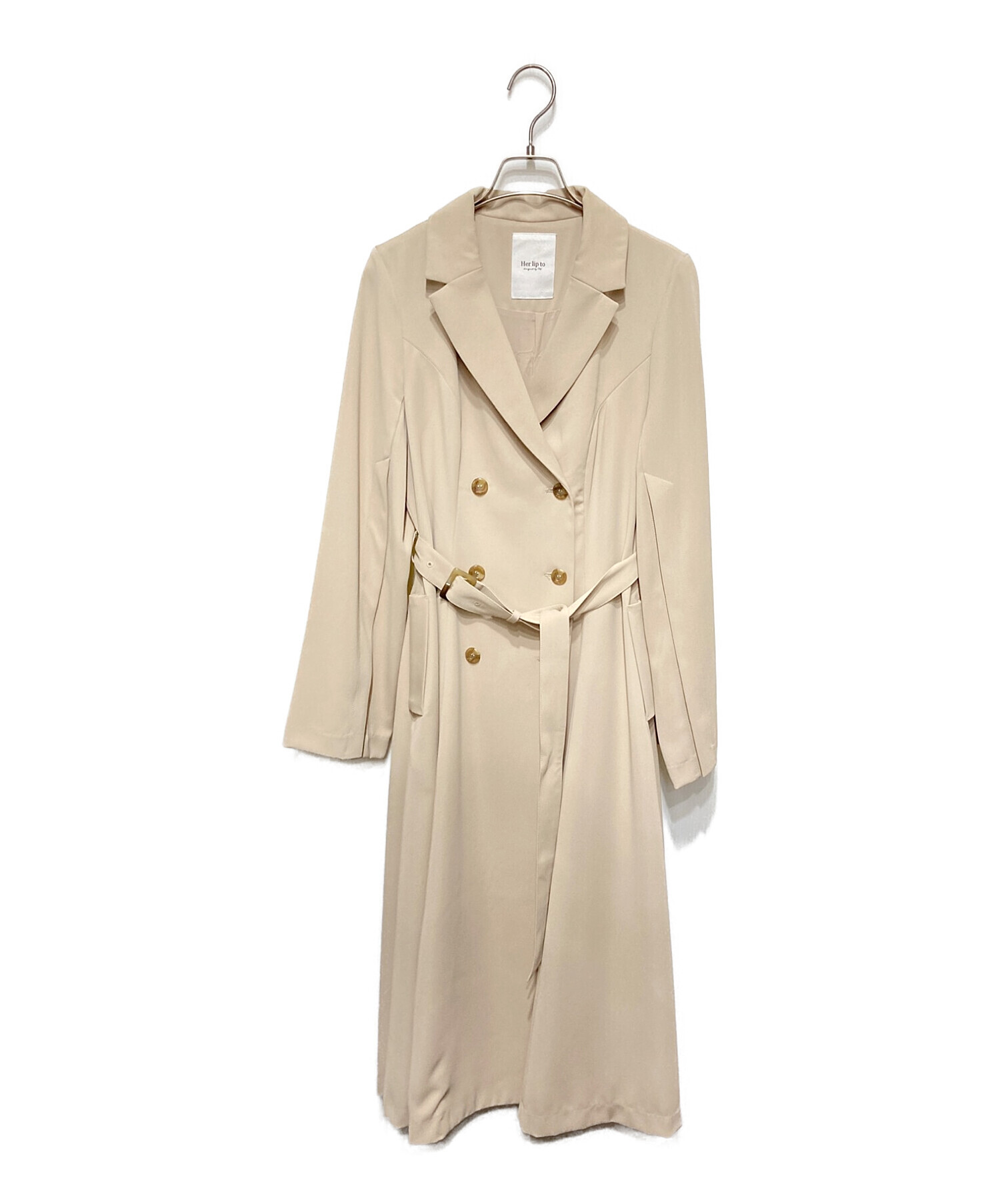 HER LIP TO (ハーリップトゥ) Classic Open Sleeve Dress Coat ベージュ サイズ:S