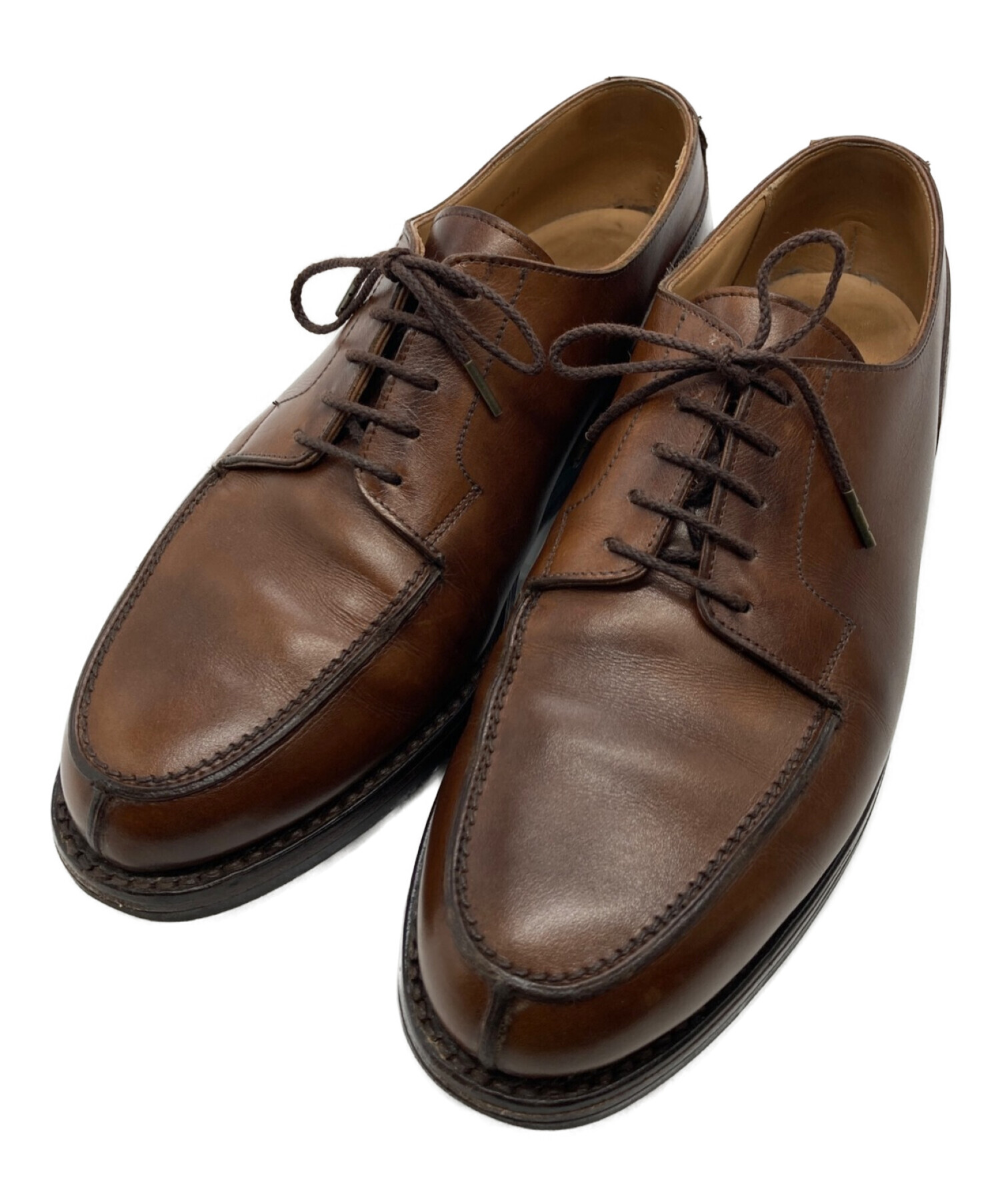 CROCKETT&JONES】Uチップシューズ ブラウン-