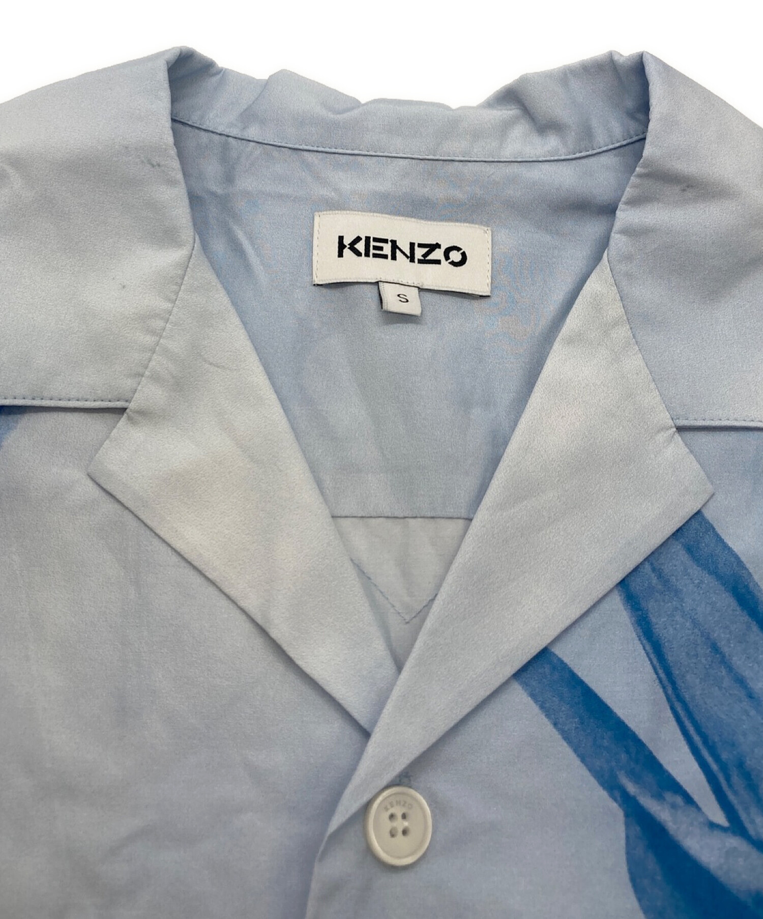 中古・古着通販】KENZO (ケンゾー) オープンカラーシャツ ブルー