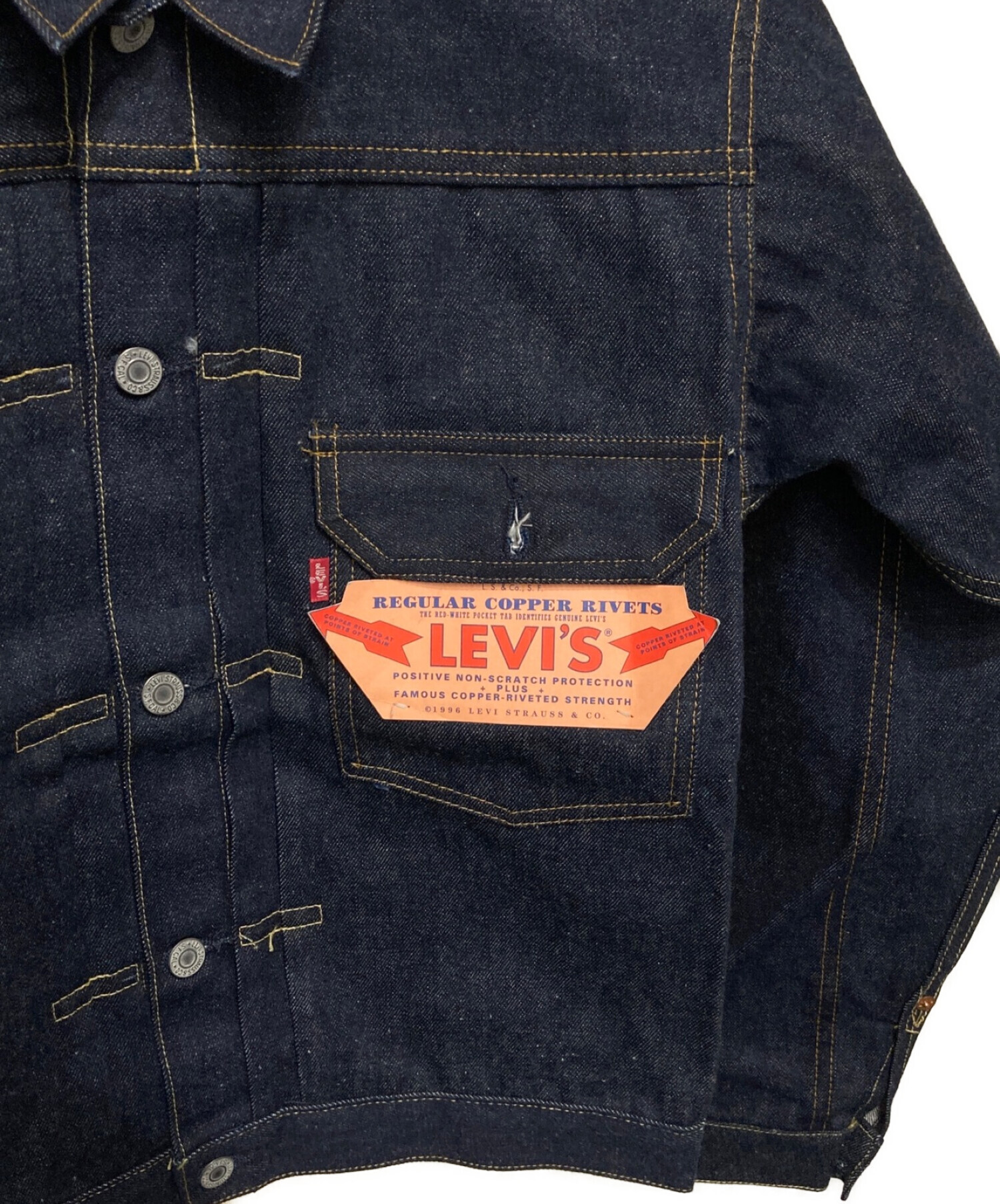 LEVI'S (リーバイス) ノンウォッシュ 1stデニムジャケット インディゴ サイズ:S