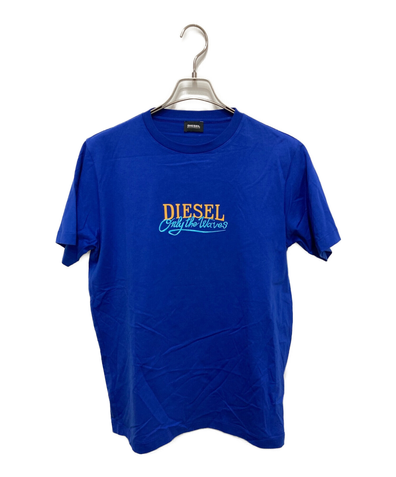 SサイズDIESEL (ディーゼル) プリントTシャツ ブルー サイズ:S