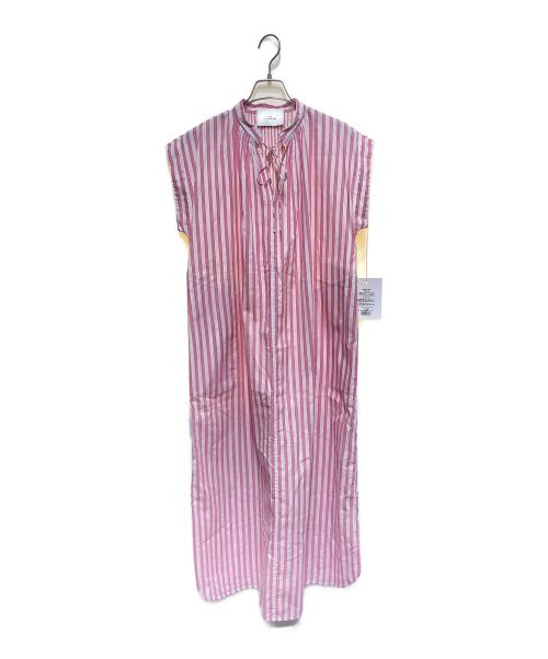 【中古・古着通販】mala KALANCHOE (マーラ カランコエ) POPLIN STRIPE SMOCKING SLEEVELESS DRESS  ピンク サイズ:M｜ブランド・古着通販 トレファク公式【TREFAC FASHION】スマホサイト