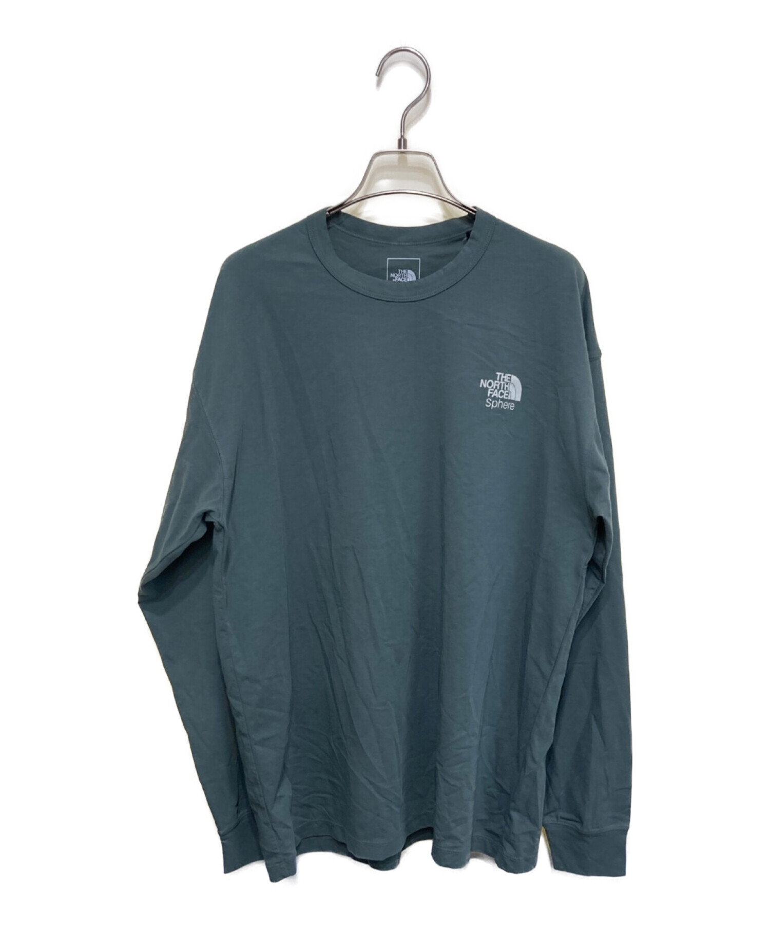 THE NORTH FACE (ザ ノース フェイス) L/S THE NORTH FACE SPHERE BL TEE 長袖　ロングスリーブ　 カットソー グリーン サイズ:XL 未使用品