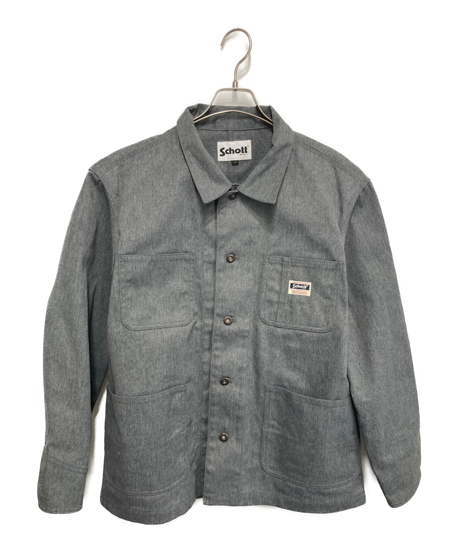 Schott (ショット) TC WORK COVERALL グレー サイズ:L