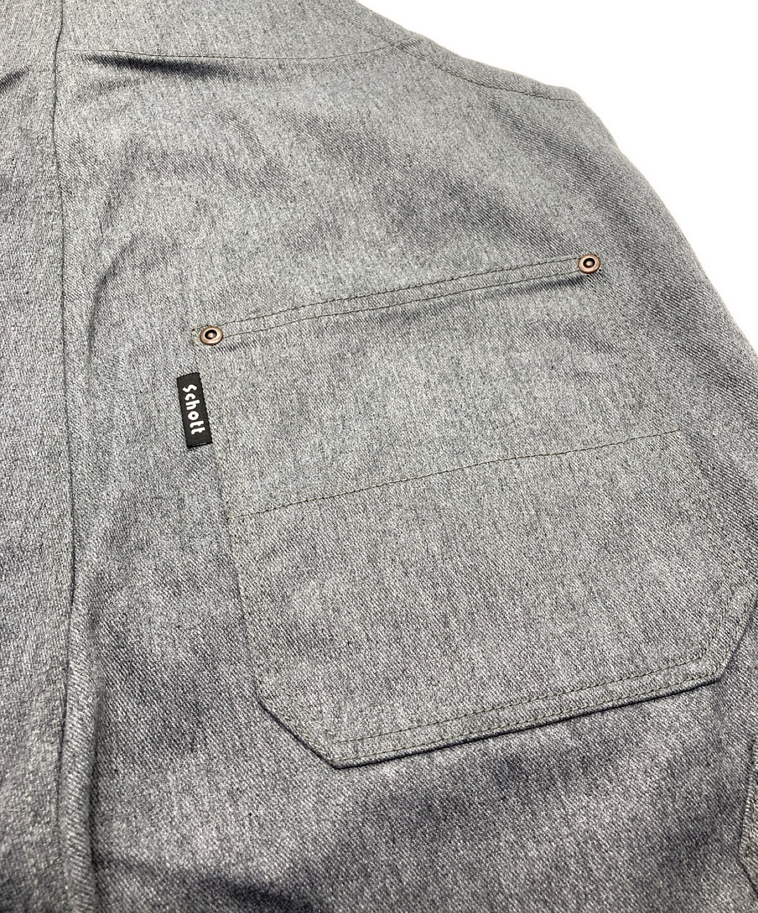 中古・古着通販】Schott (ショット) TC OVERALL PANTS グレー サイズ:L