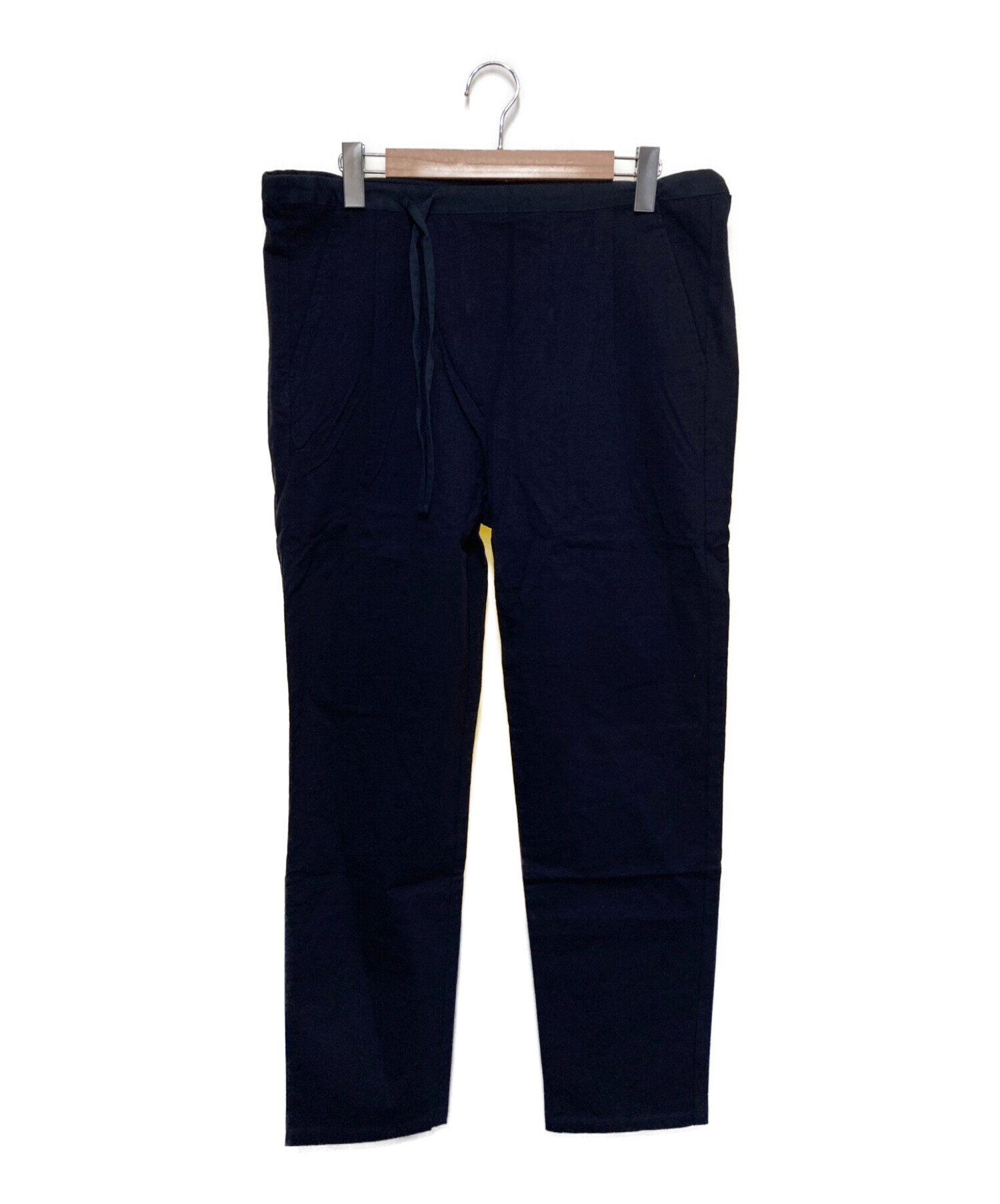 BLURHMS (ブラームス) SLANTING EASY TROUSER LIKE PAPER-CLOTH ネイビー サイズ:3