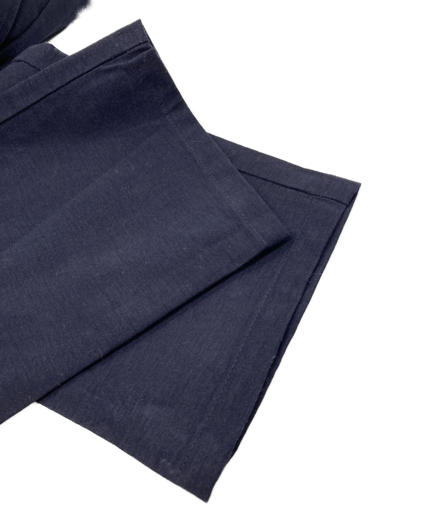 BLURHMS (ブラームス) SLANTING EASY TROUSER LIKE PAPER-CLOTH ネイビー サイズ:3