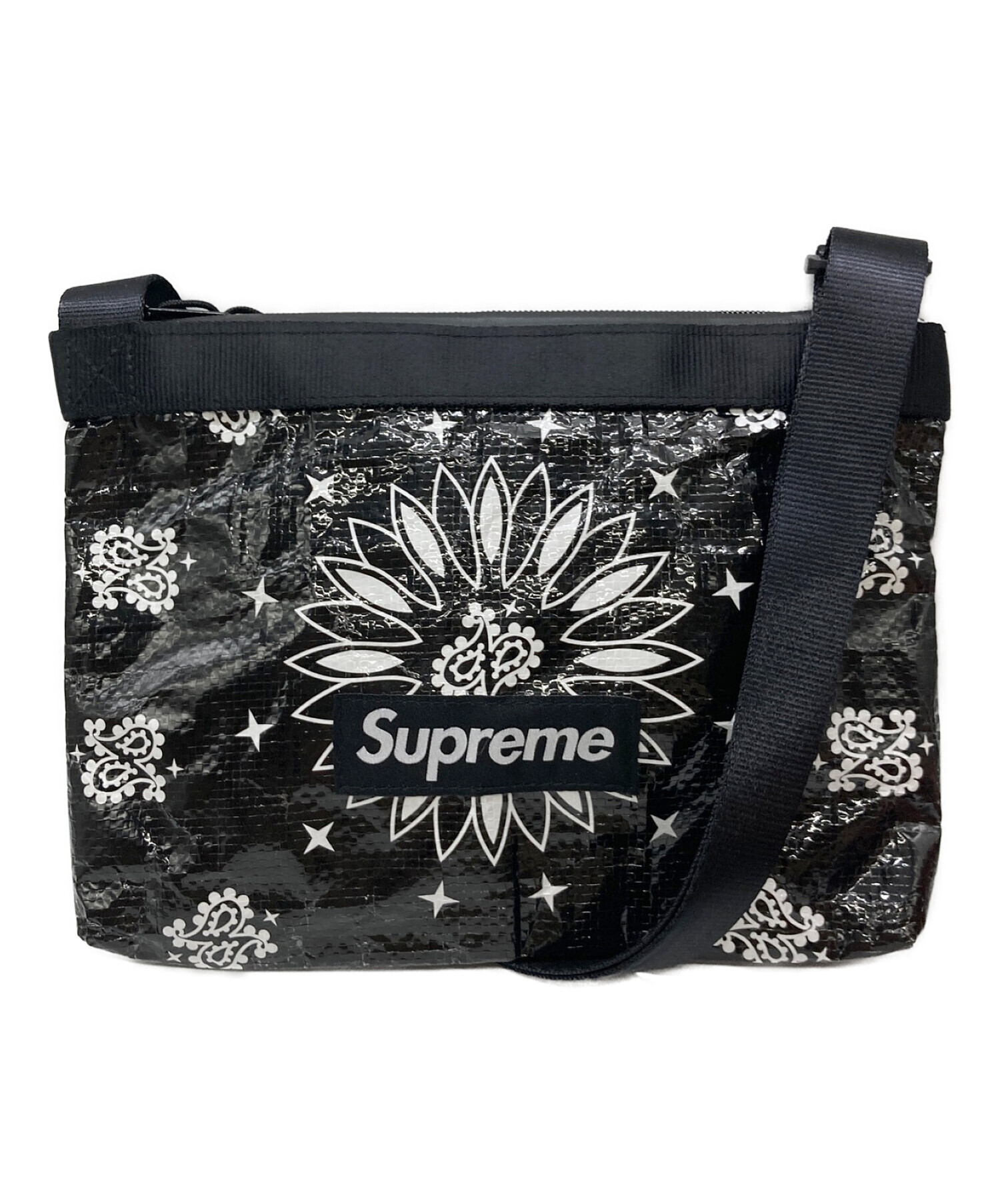 SUPREME (シュプリーム) Bandana Tarp Side Bag ブラック