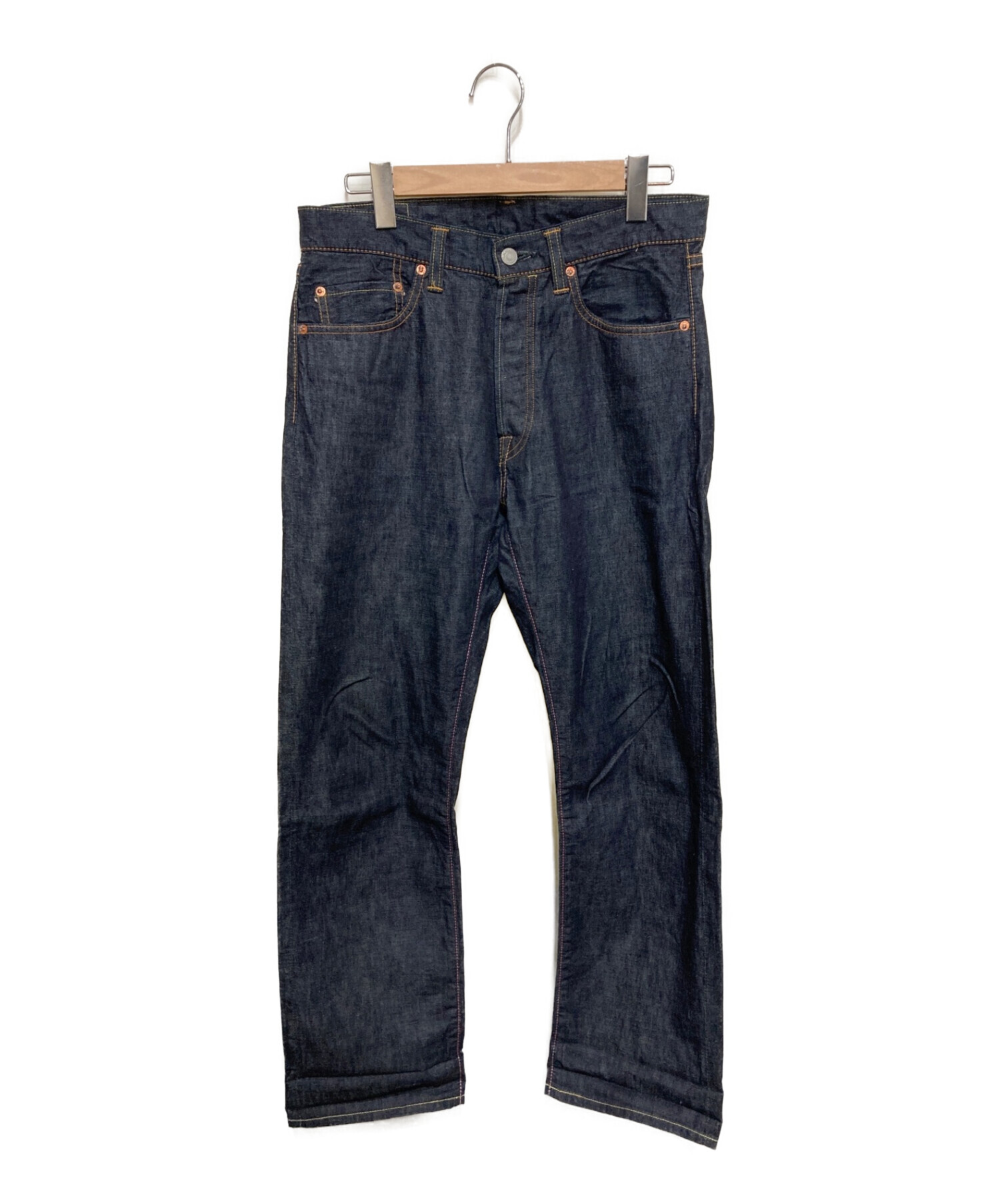 MOMOTARO JEANS (桃太郎ジーンズ) 10oz特濃セルビッチ出陣スリムストレート デニム インディゴ サイズ:W32