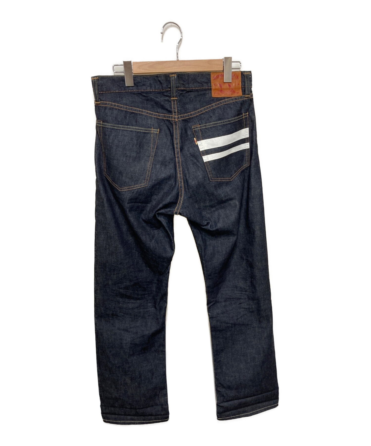 MOMOTARO JEANS (桃太郎ジーンズ) 10oz特濃セルビッチ出陣スリムストレート デニム インディゴ サイズ:W32