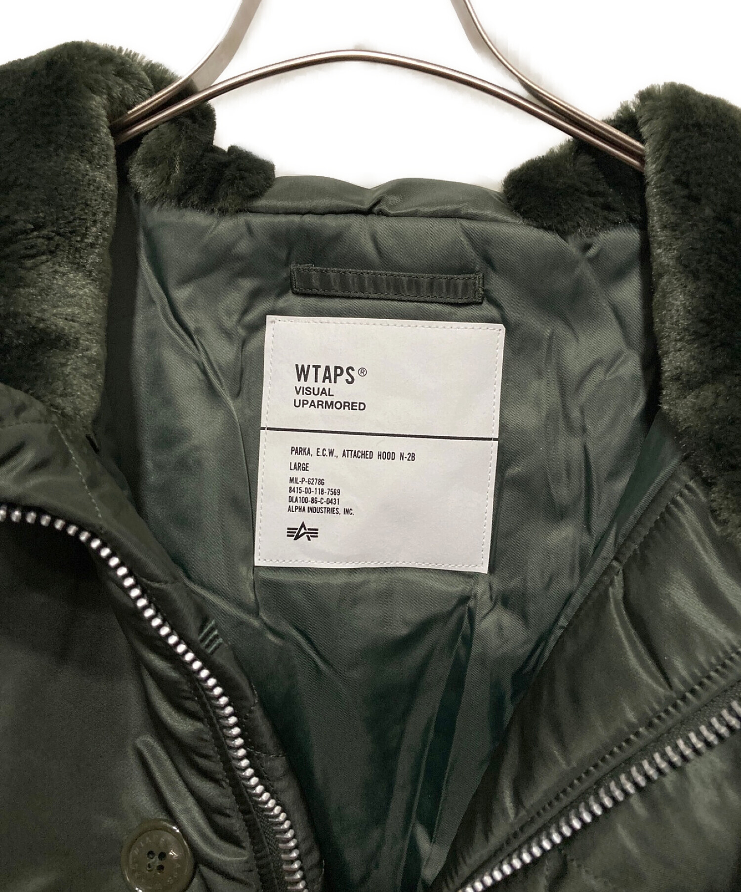 ALPHA (アルファ) WTAPS (ダブルタップス) N-2B CORE SPEC / JACKET / NYLON. TWILL. カーキ  サイズ:SIZE03 未使用品