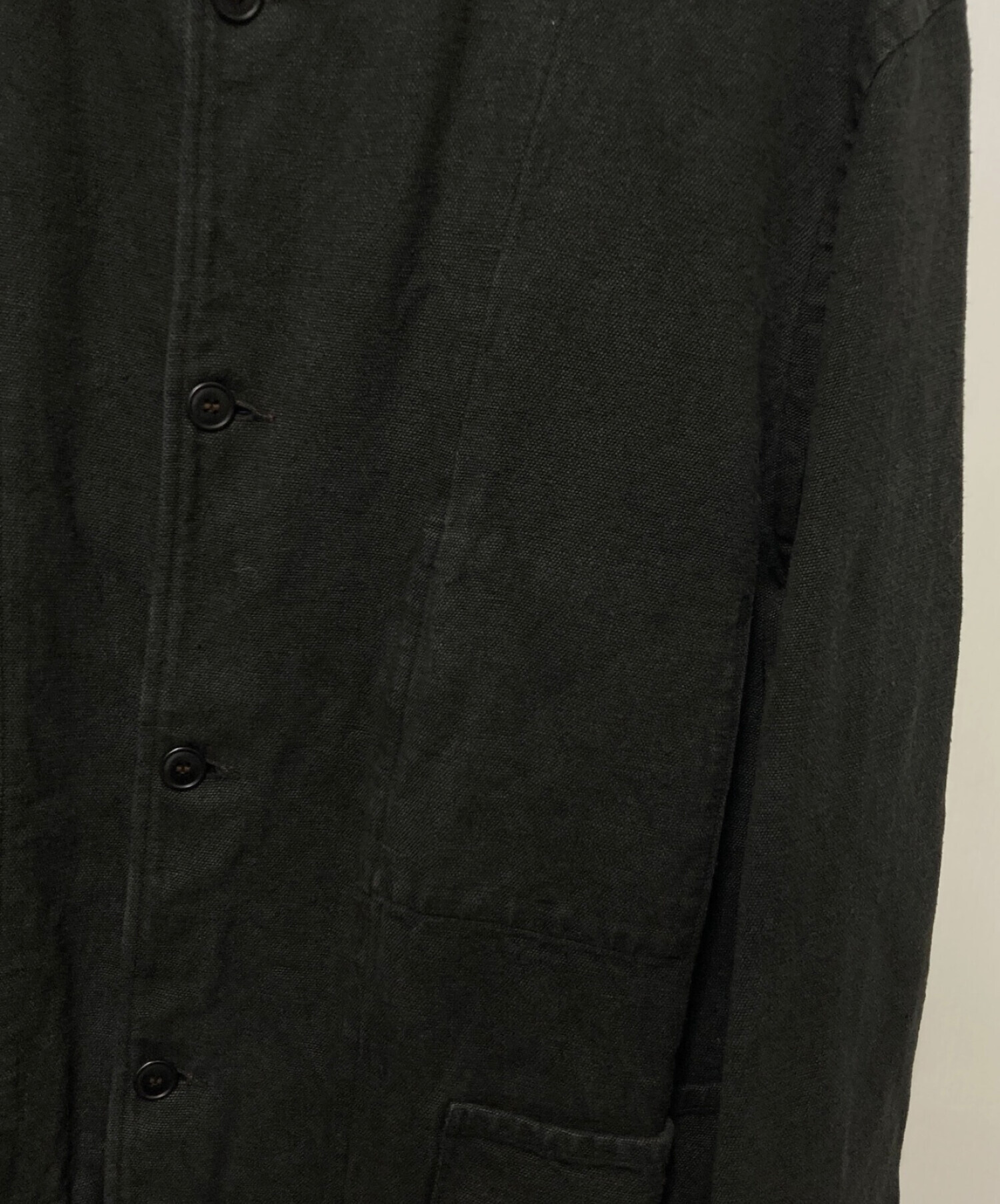 COMOLI (コモリ) ヘンプダック スタンドカラージャケット ブラック サイズ:3