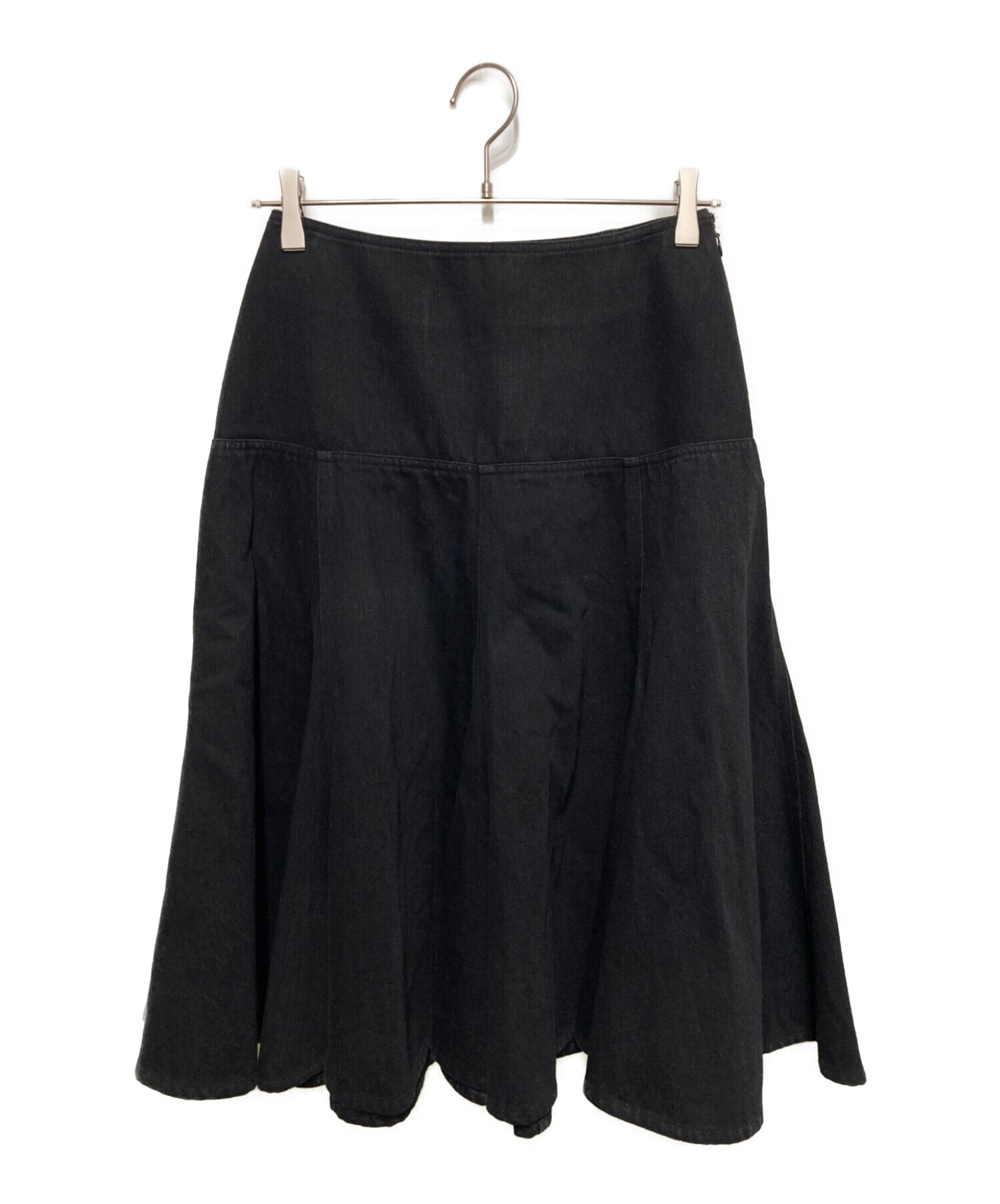 YOHJI YAMAMOTO (ヨウジヤマモト) デニムスカート ブラック サイズ:1