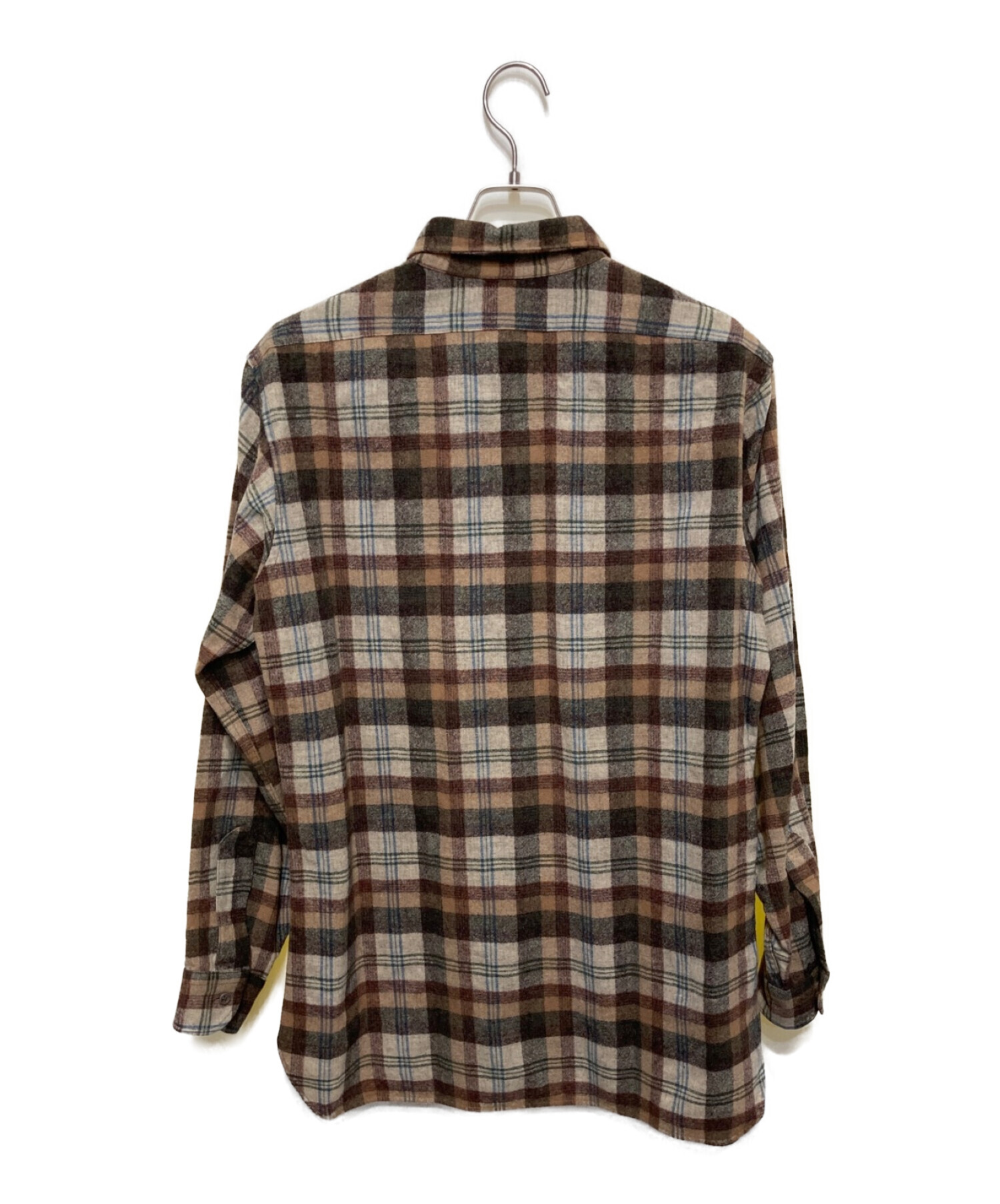 PENDLETON (ペンドルトン) 70~80sウールチェックシャツ ブラウン サイズ:LONG