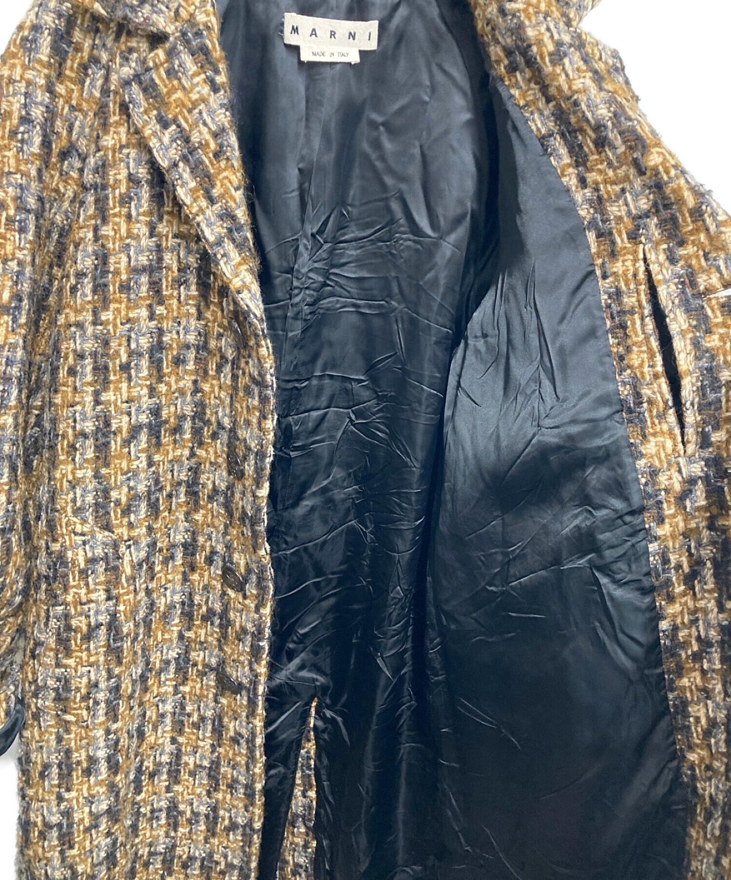 MARNI (マルニ) TWEED OVERSIZED COAT ブラウン サイズ:48