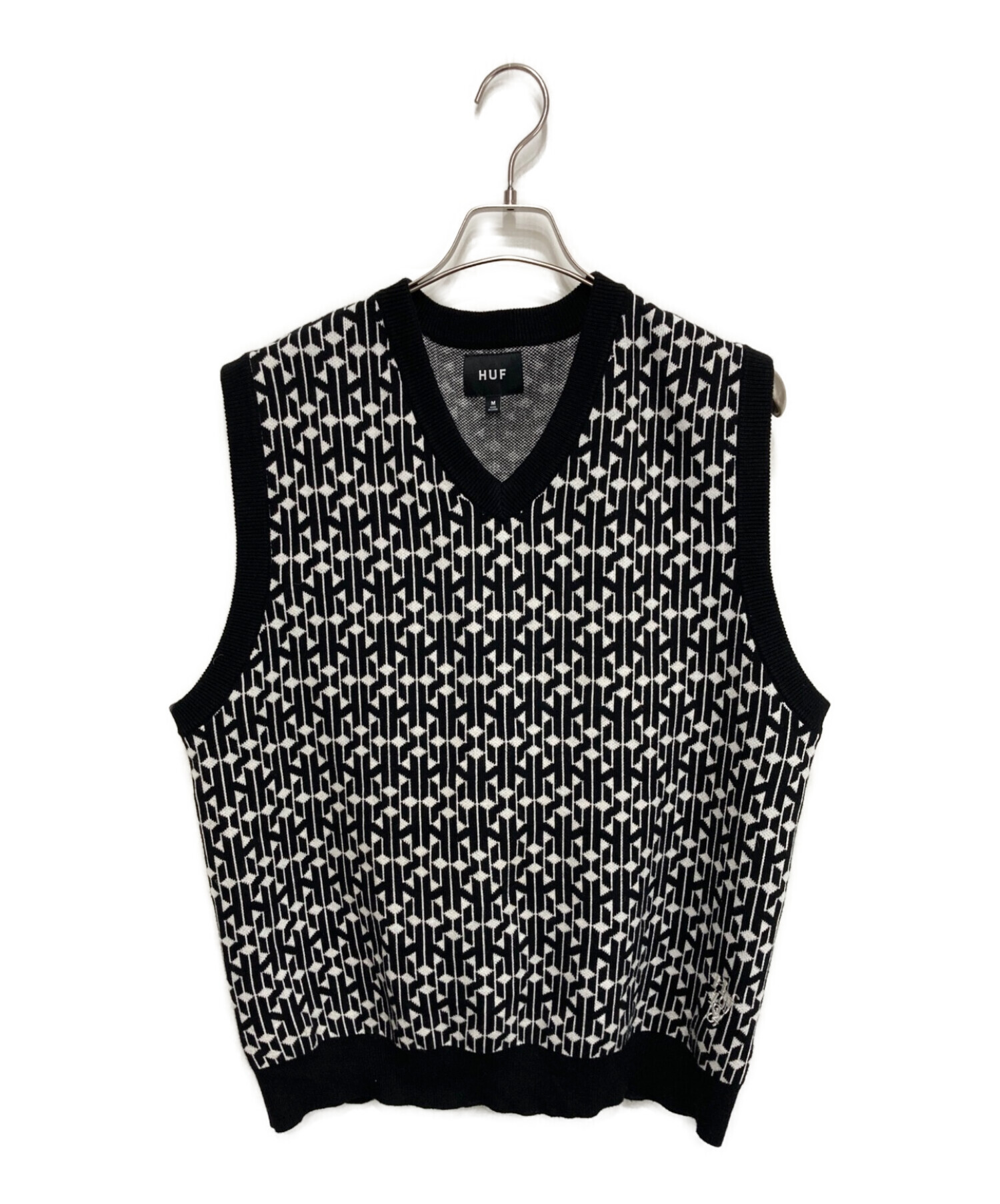 中古・古着通販】HUF (ハフ) PARADOX KNIT VEST ブラック サイズ:M