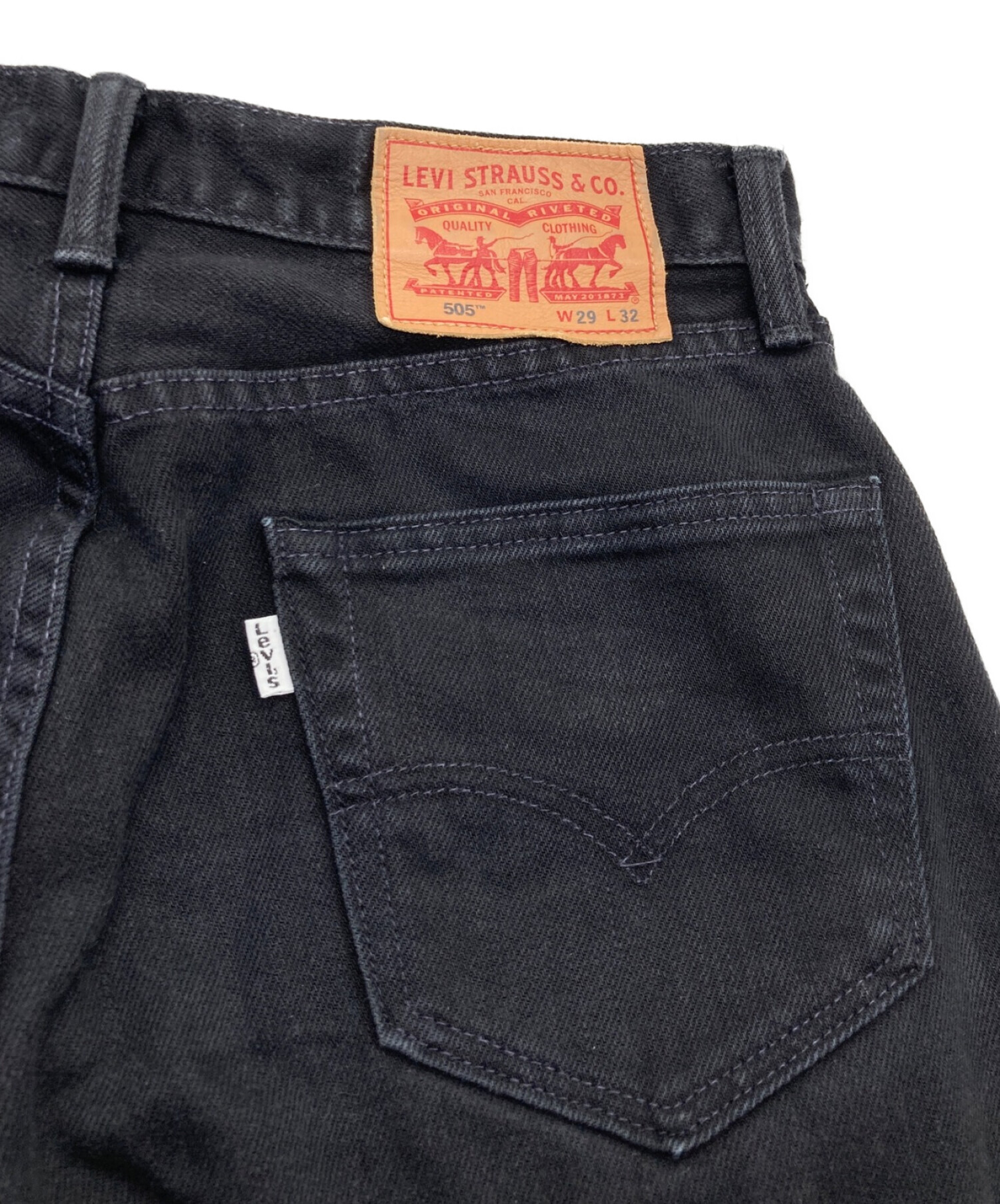 中古・古着通販】LEVI'S (リーバイス) 先染めデニムパンツ ブラック