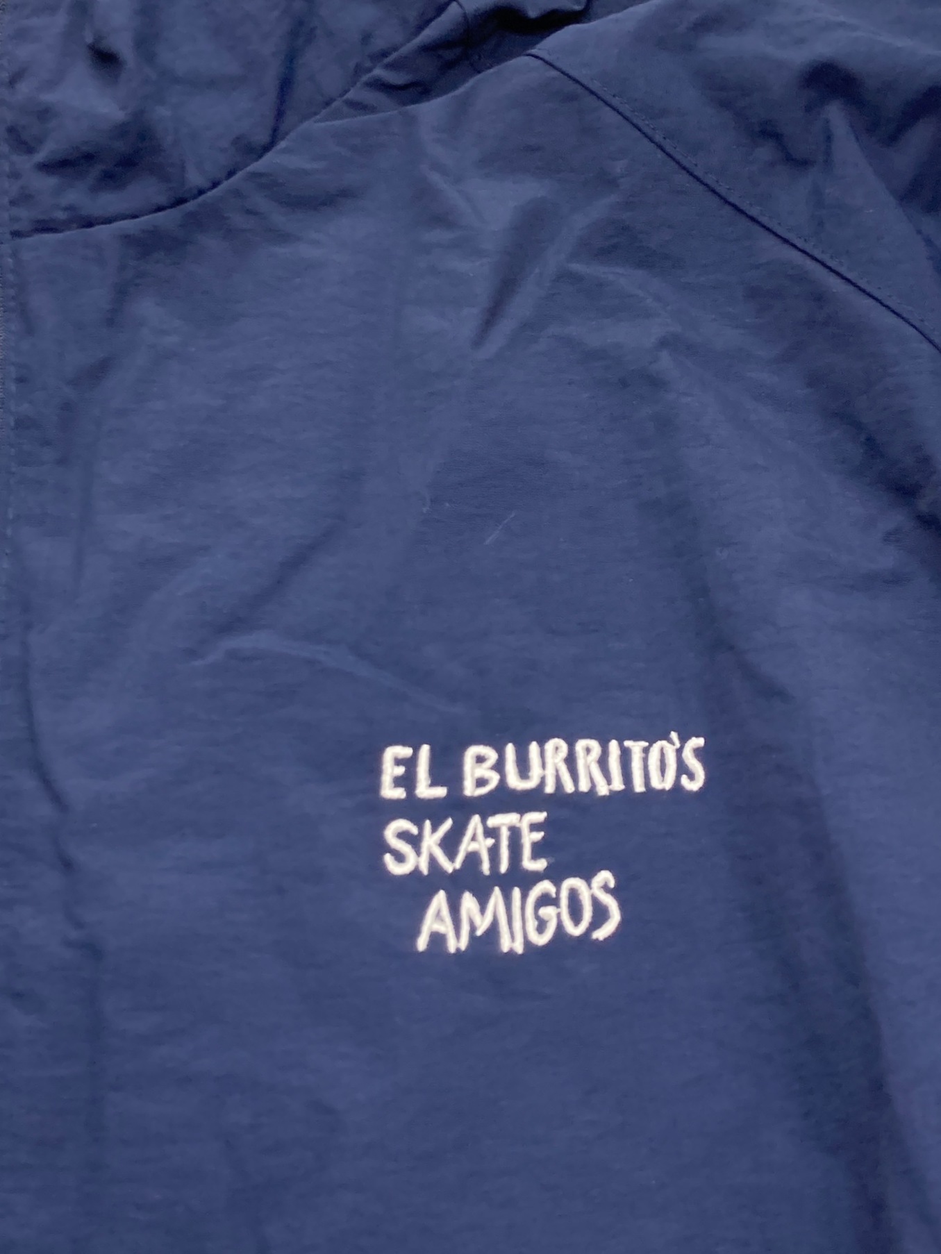 EL BURRITO'S SKATE AMIGOS (エルブリトーズスケートアミーゴス) ナイロンジャケット ネイビー サイズ:XL