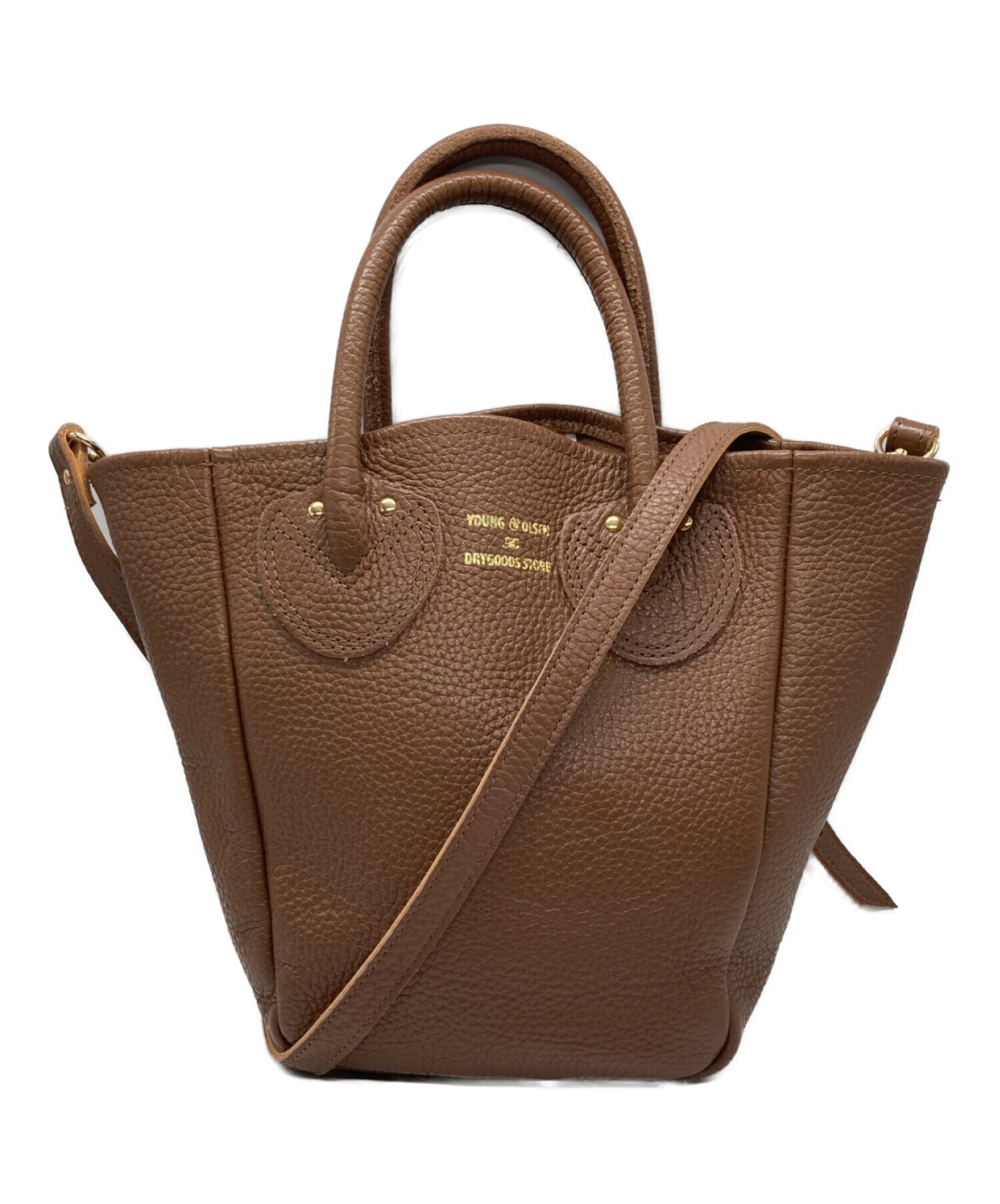 YOUNG & OLSEN The DRYGOODS STORE (ヤングアンドオルセン ザ ドライグッズストア) PETITE LEATHER  TOTE 2way バッグ ブラウン